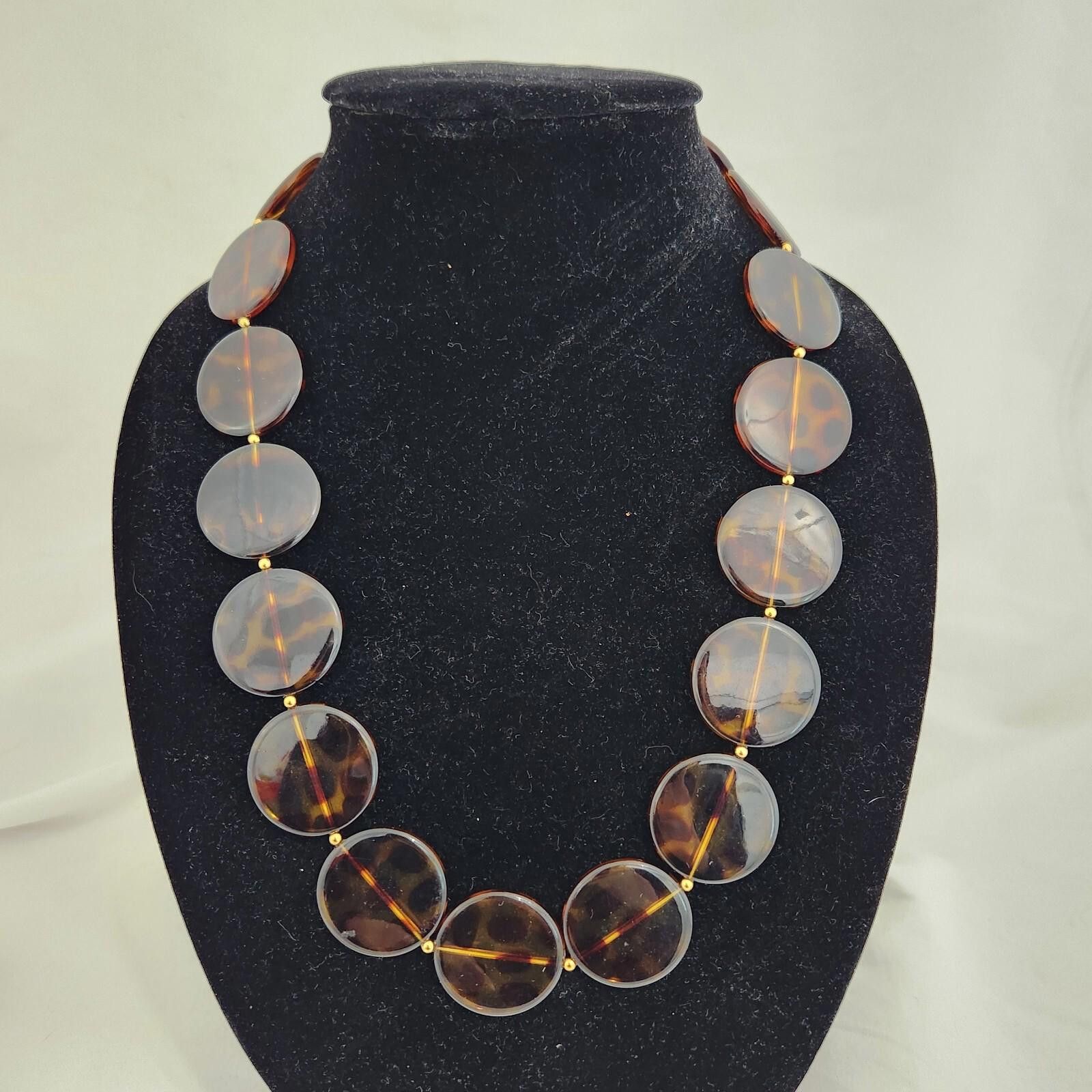 Other Kenneth J Lane Necklace Tortoise Shell Round Beaded Size ONE SIZE - 1 Thumbnail