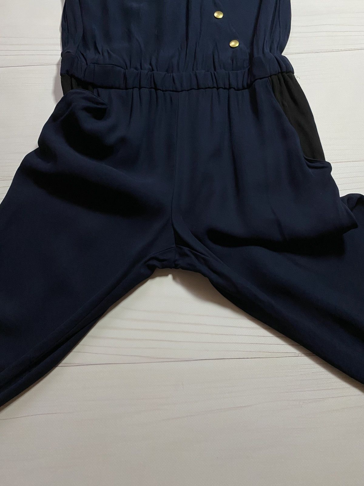 Sezane Sézane × La Redoute Minimal Navy Button Jumpsuit Size ONE SIZE - 13 Thumbnail