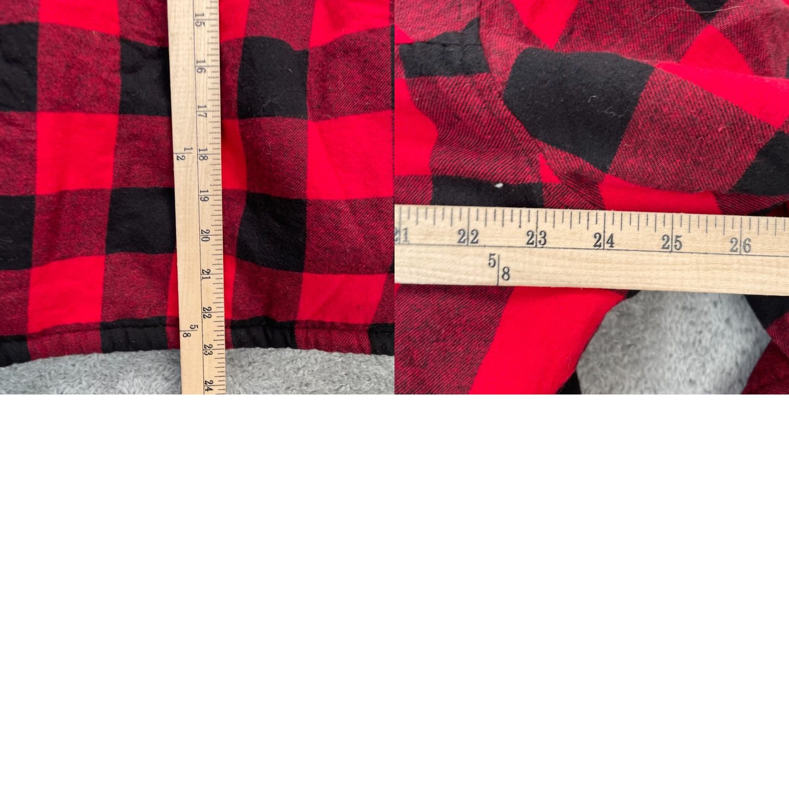 Lucky Brand VINTAGE Lucky Brand Jacket Womens XL Red Plaid Flannel Sherpa Jacket-Short Sleeve? Size XL / US 12-14 / IT 48-50 - 8 Thumbnail