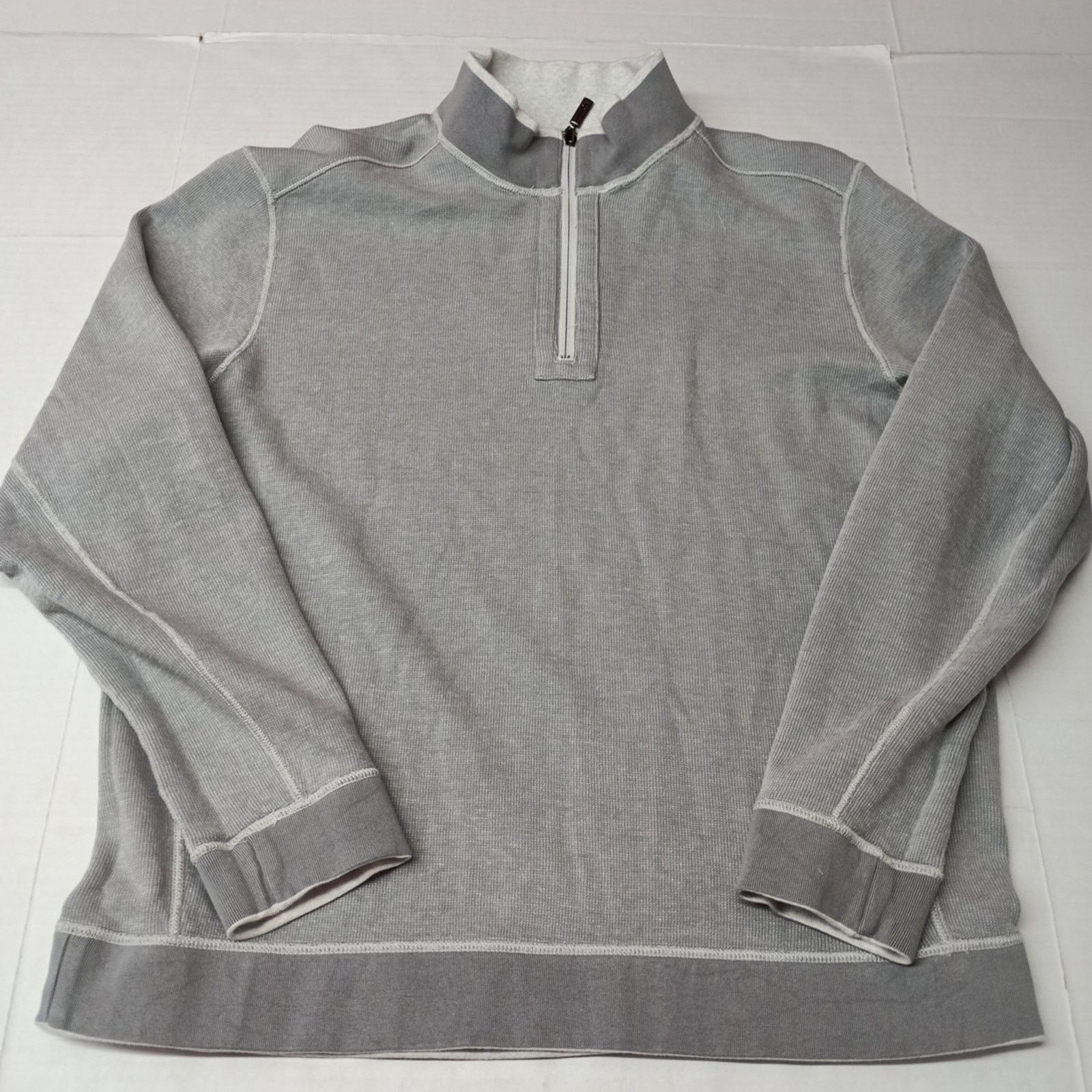 Tommy Bahama Tommy Bahama Reversible Gray Pullover 1/4 Zip Men's Size XL Size US XL / EU 56 / 4 - 9 Thumbnail