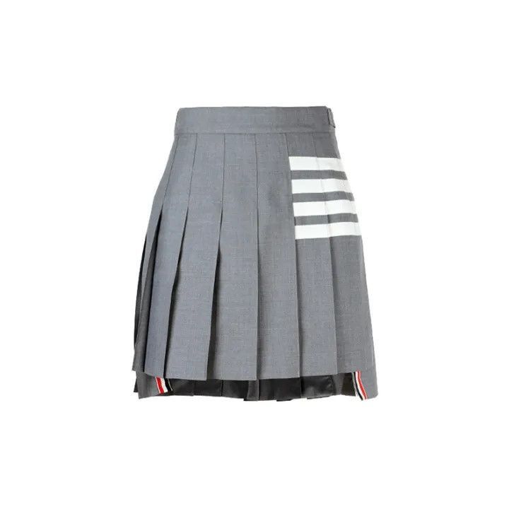 Thom Browne Thom Browne Gray Pleated Mini Skirt -2507 Size 39" - 6 Thumbnail