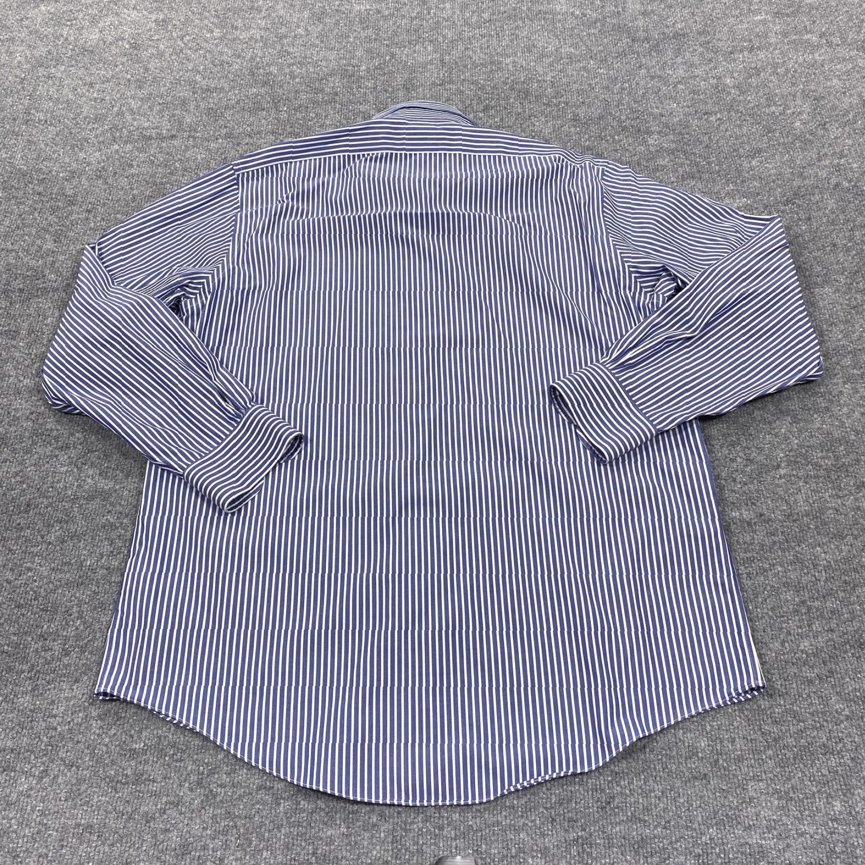 Brooks Brothers Brooks Brothers Shirt Mens L Blue Striped Long Sleeve Button-Up Slim Non-Iron Pockets 95% Supima Cotton Spandex Size US L / EU 52-54 / 3 - 4 Thumbnail