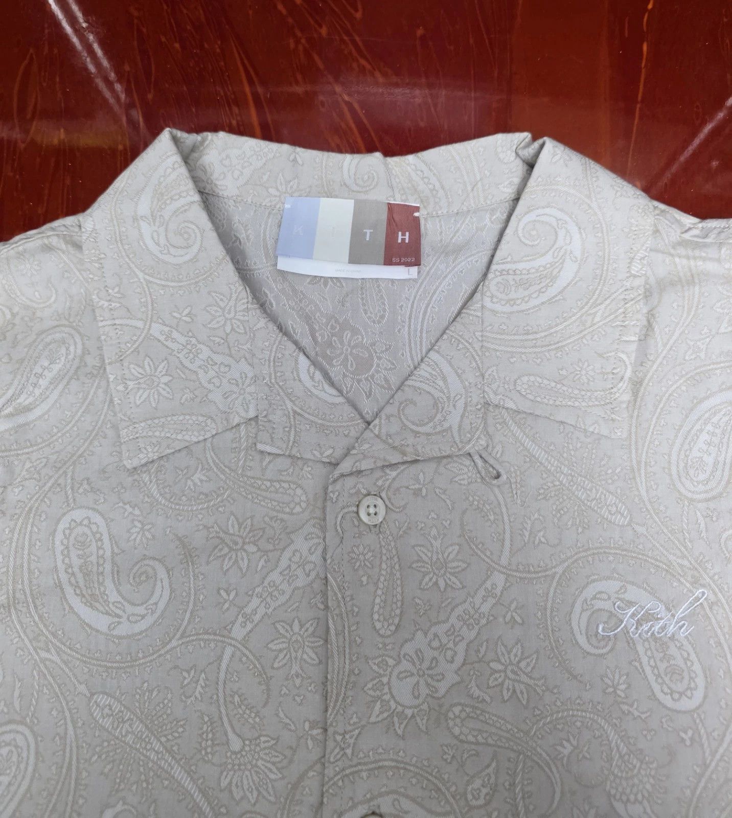 Kith Kith Paisley Jacquard Thompson Camp Collar Shirt Veil Color Size US L / EU 52-54 / 3 - 9 Thumbnail