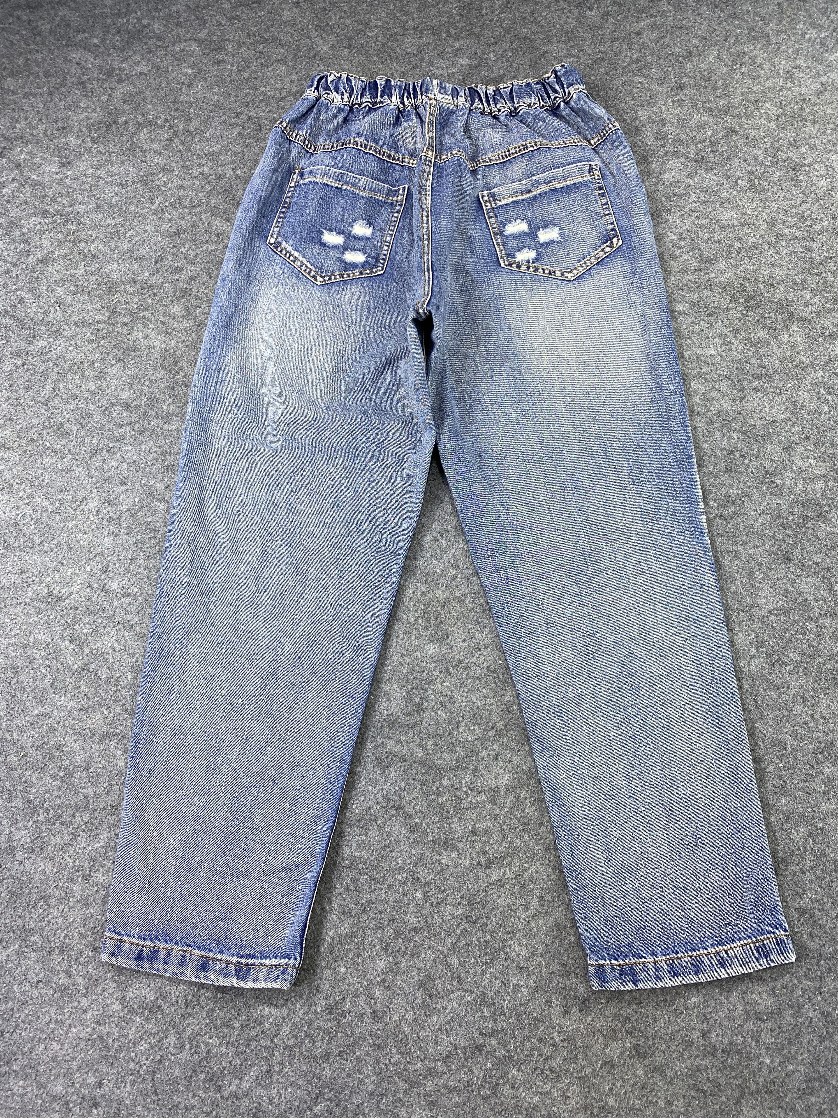 Japanese Brand Japanese Brand Distressed Joggers Denim - J1050 Size 24" / US 00 / IT 34 - 4 Thumbnail