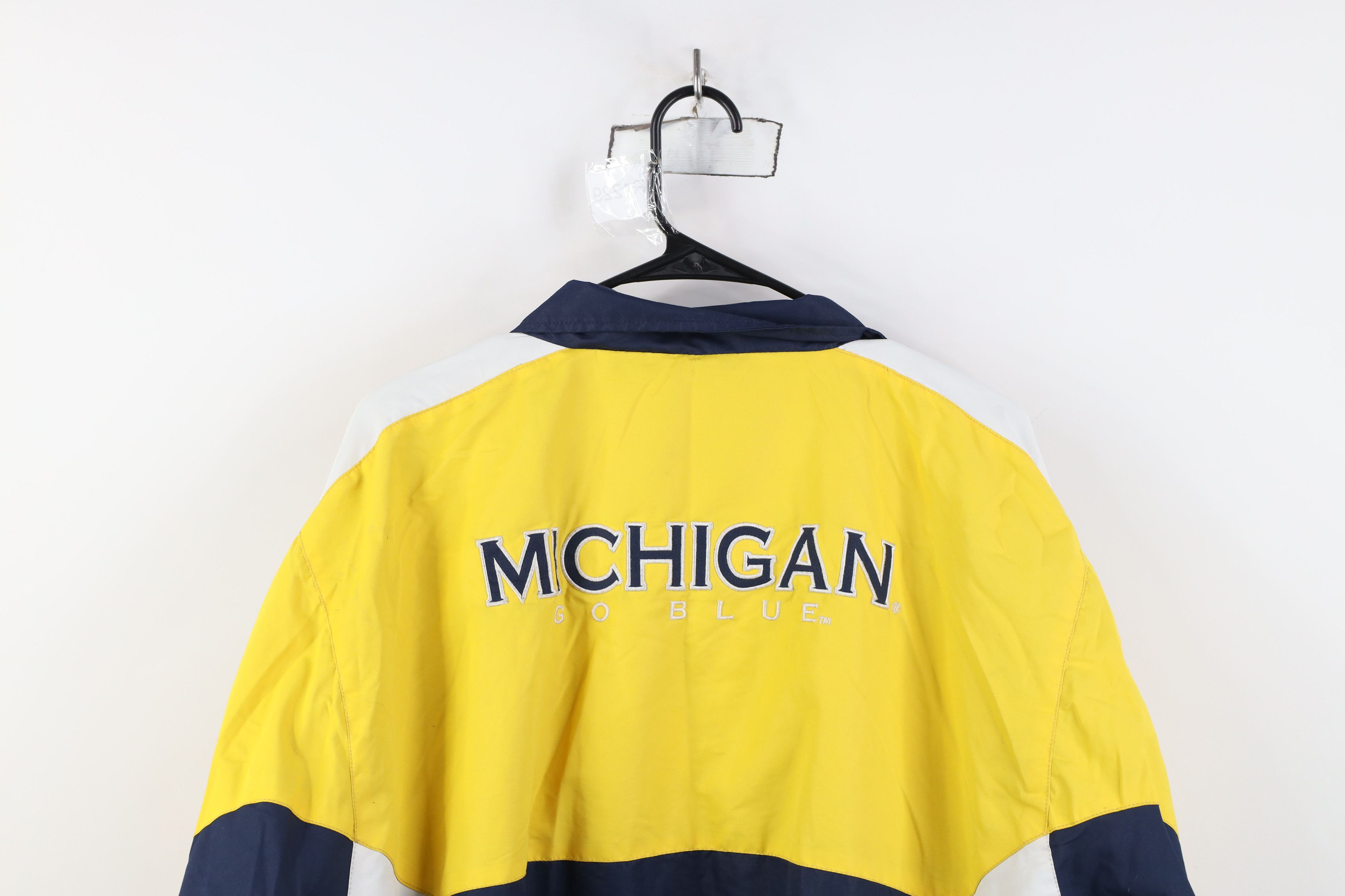 Vintage Vintage 90s Lined University of Michigan Full Zip Jacket Size US XXL / EU 58 / 5 - 17 Thumbnail