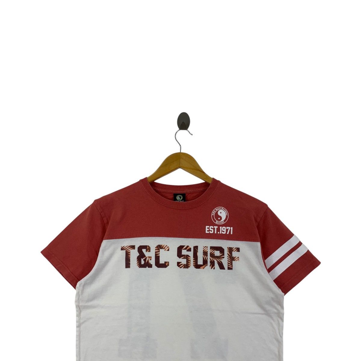 Vintage T&C SURF HAWAAI Town Country 71 Raglan Tee Shirt Size M / US 6-8 / IT 42-44 - 2 Thumbnail