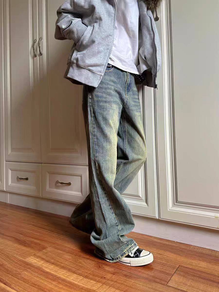 Japanese Brand × Jean High Street Washed and Aged Mud Dyed Straight Leg Jeans Size US 34 / EU 50 - 3 Thumbnail