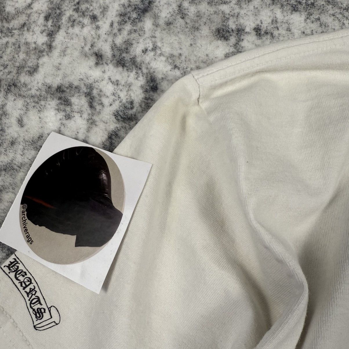 Chrome Hearts Chrome Hearts Vintage Floral Horseshoe Pocket White T-Shirt Size US S / EU 44-46 / 1 - 10 Thumbnail