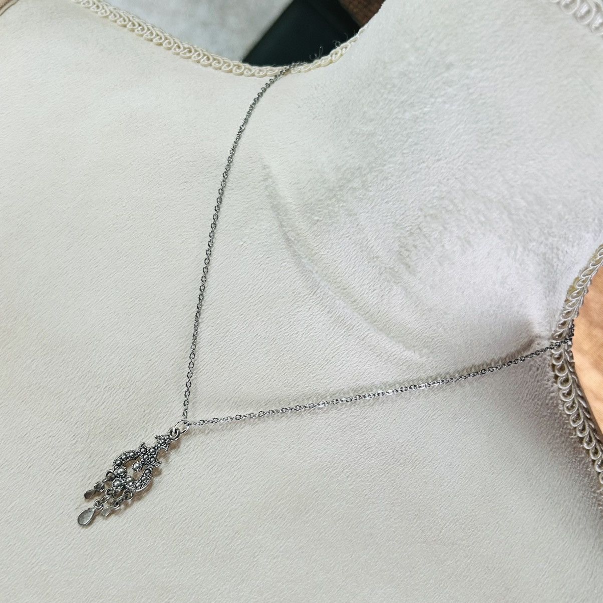 Handmade Handcrafted salvaged vintage chandelier pendant necklace Size ONE SIZE - 1 Thumbnail