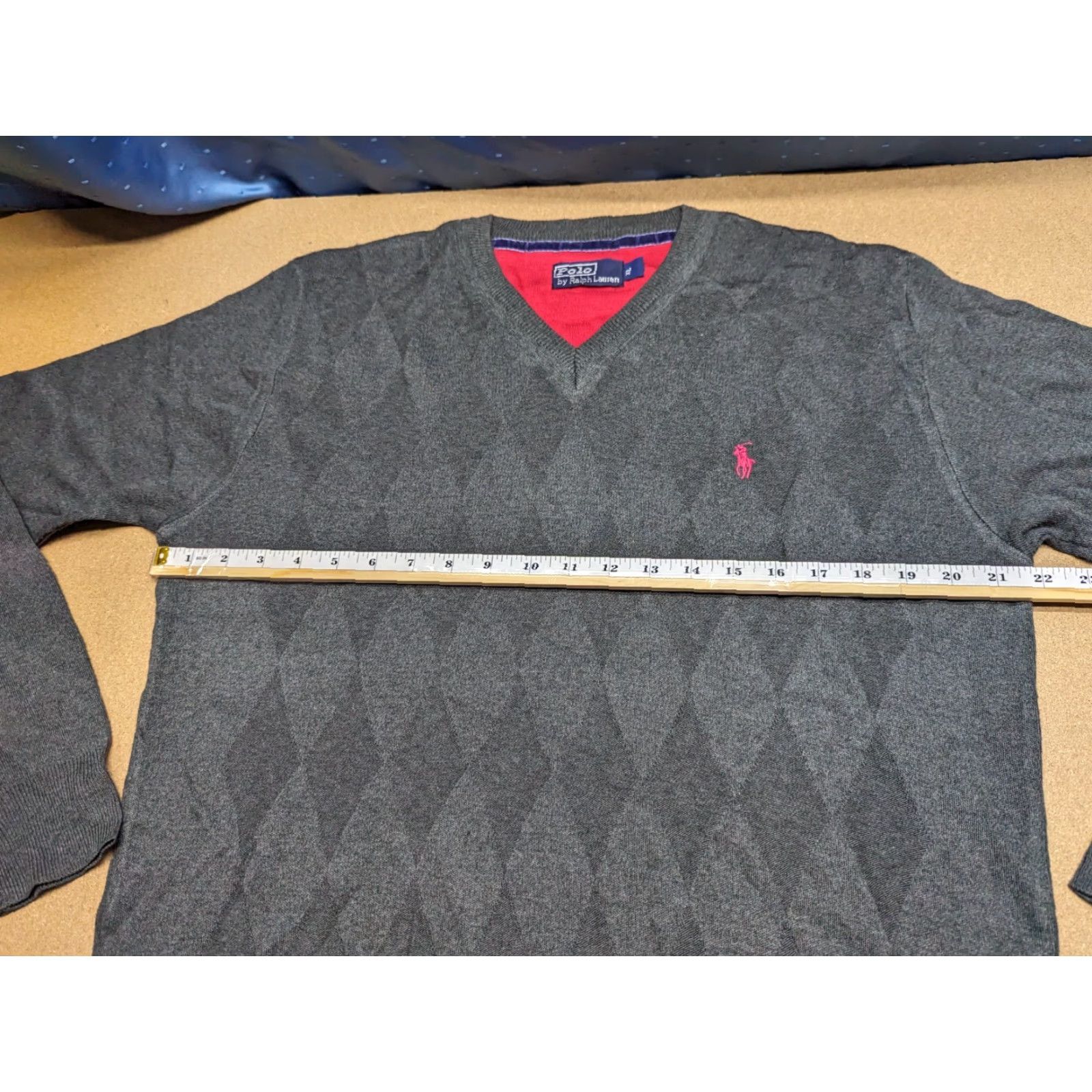 Ralph Lauren VINTAGE Polo Ralph Lauren Argyle Jumper Mens XL Sweater Crew Neck Pullover Size US XL / EU 56 / 4 - 3 Thumbnail