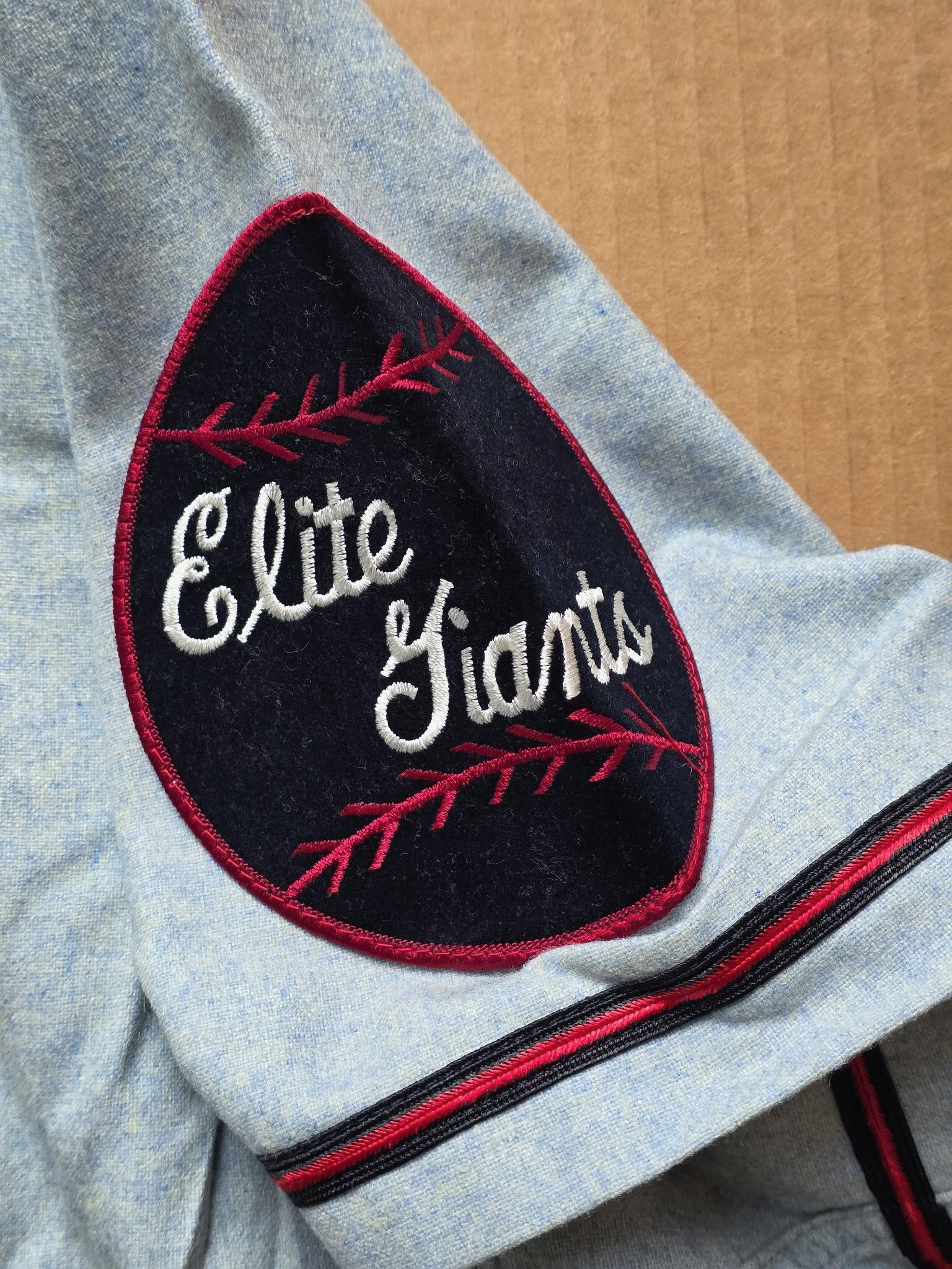 Ebbets Field Flannels Baltimore Elite Giants 1945 Authentic Wool Road Jersey- New Size US XXL / EU 58 / 5 - 3 Thumbnail