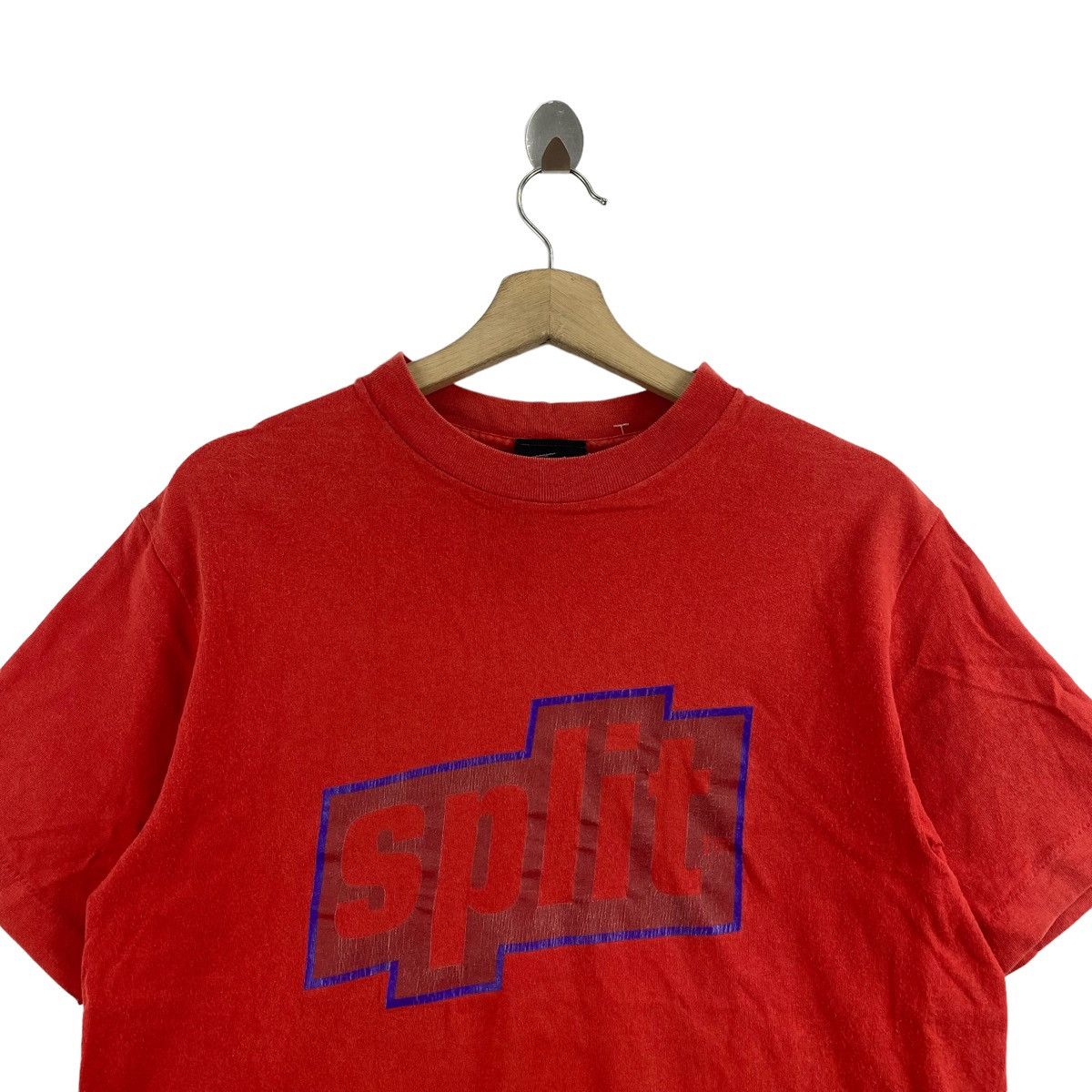 Split Vintage 90s SPLIT Skateboard Big Brand Print Red Short Size US M / EU 48-50 / 2 - 2 Thumbnail