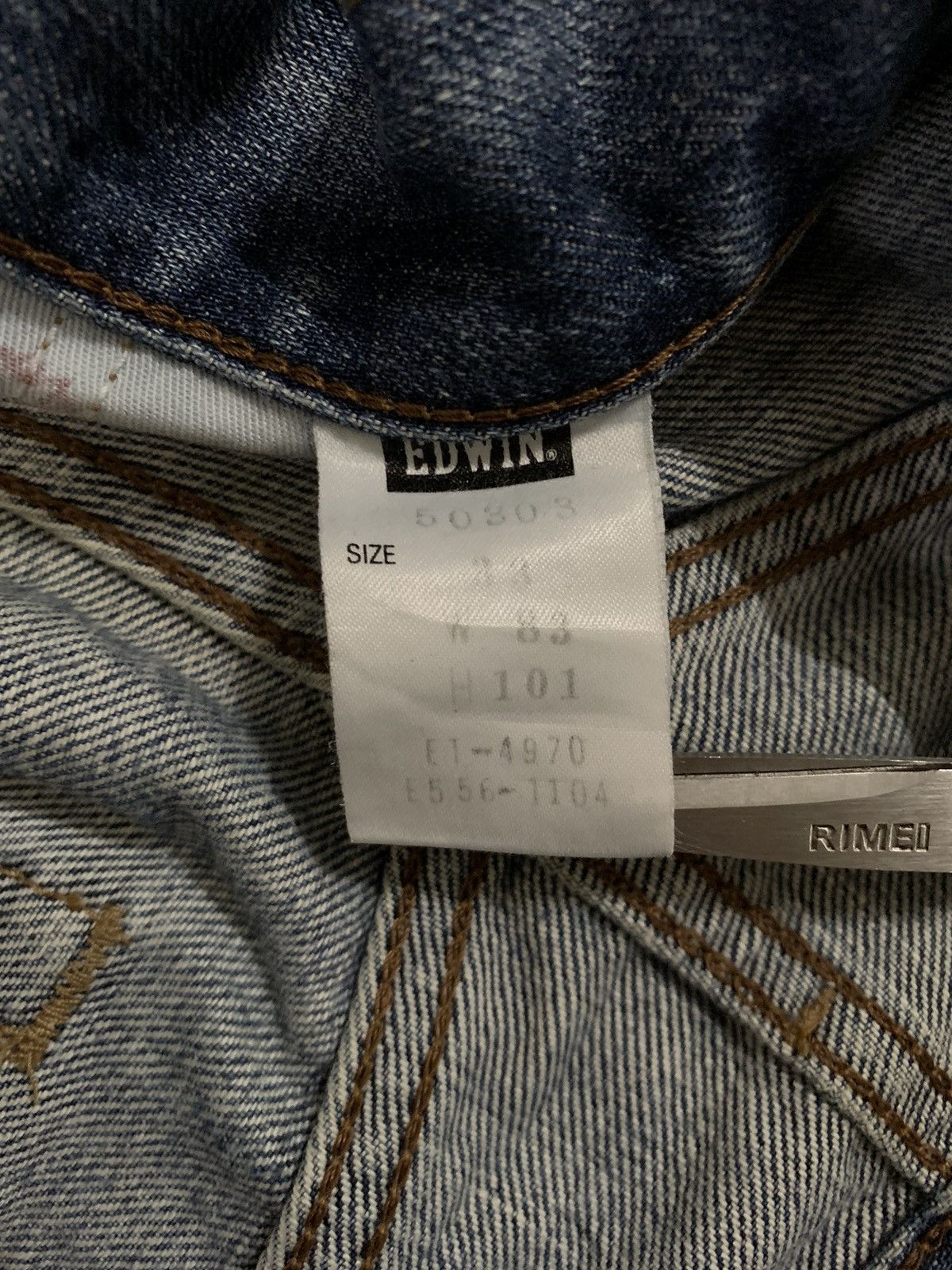 Edwin Vintage Edwin 503 Loose Fit Heavy Distressed Grunge Jeans Size US 32 / EU 48 - 21 Thumbnail
