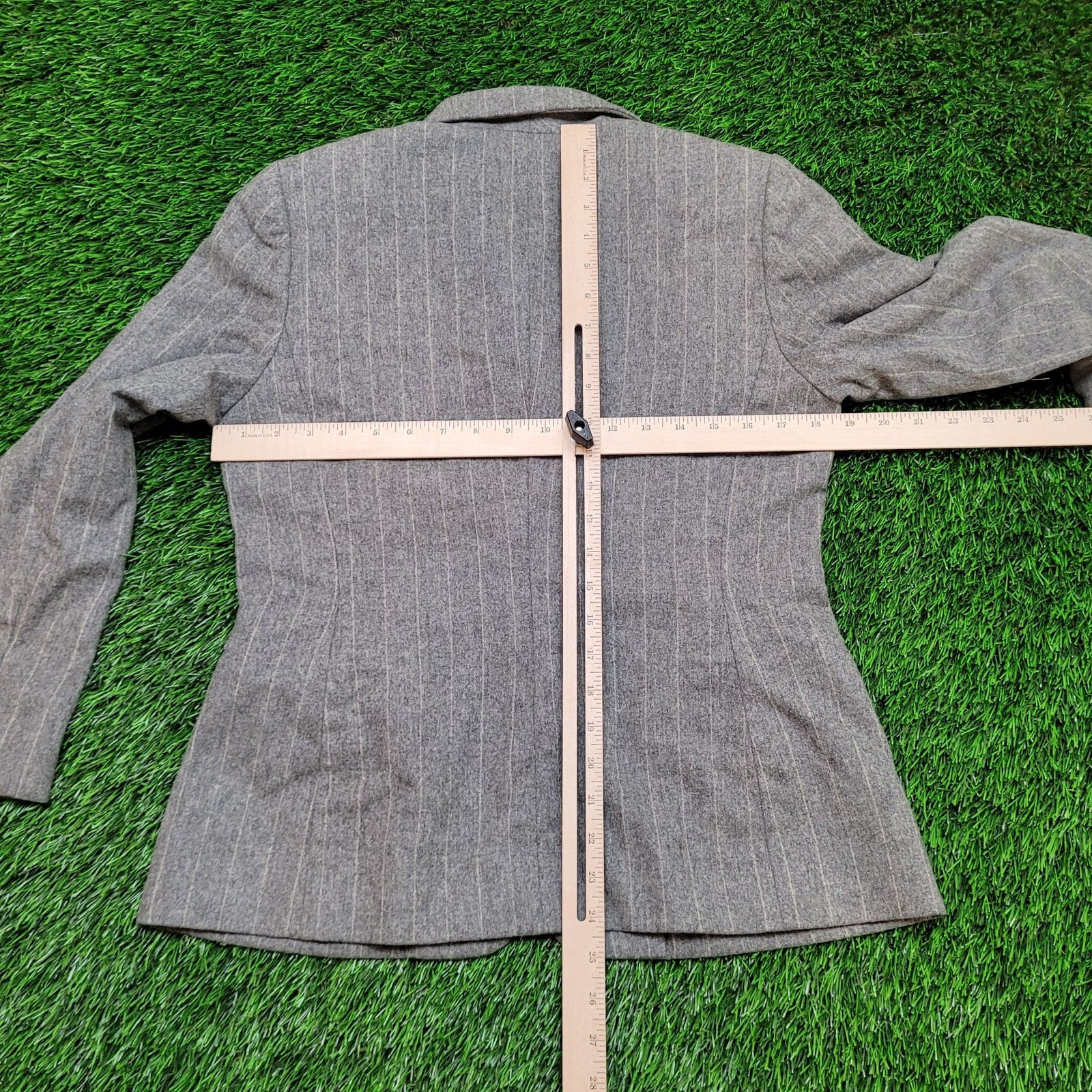 Lauren Ralph Lauren VTG Lauren Ralph Lauren Pinstripe Blazer Women 10P Lambswool Size L / US 10 / IT 46 - 6 Thumbnail