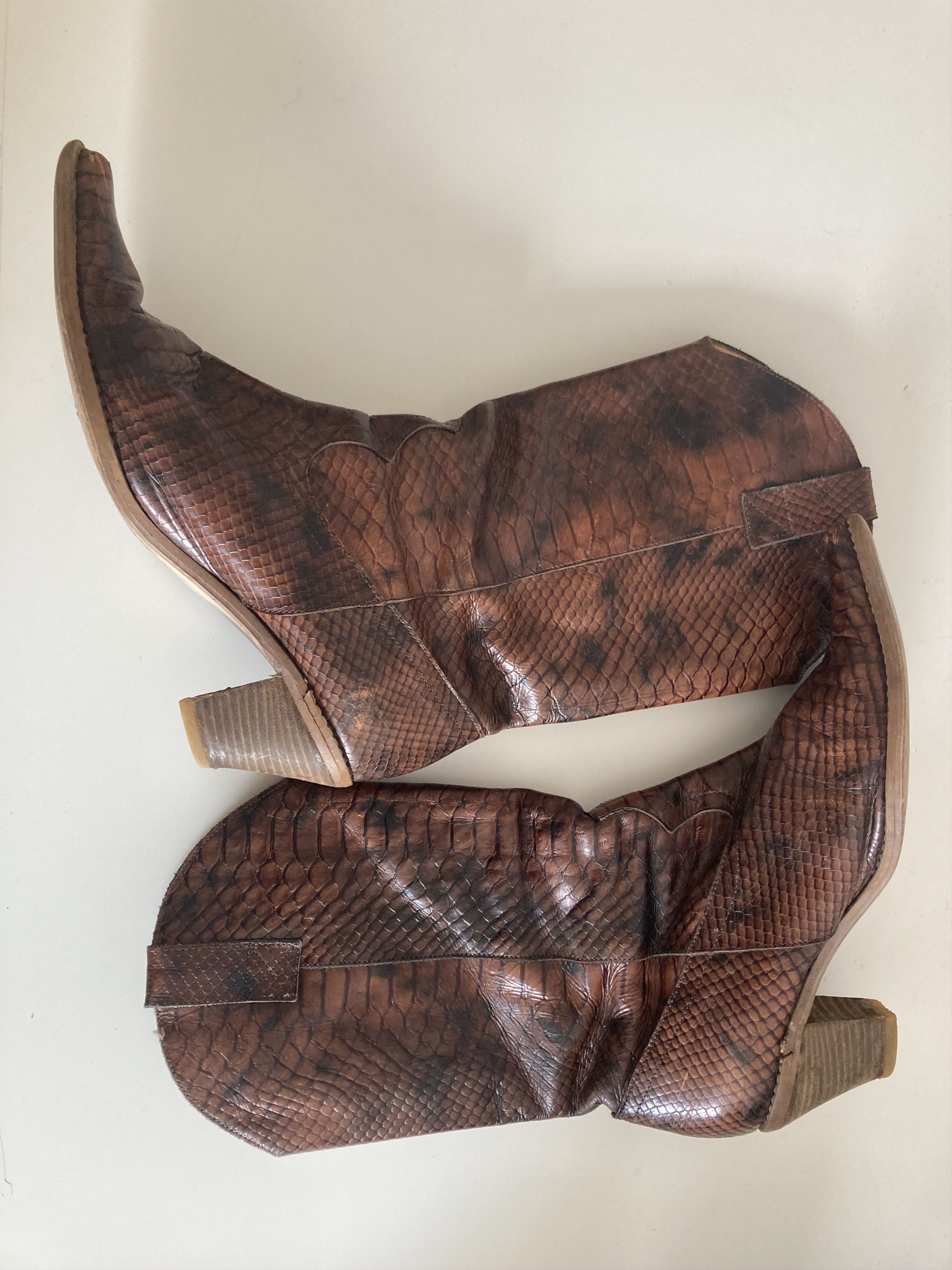 Cowboy Equipment × Vintage Western Pullons Eu 40 Shoes Snake print US W 9 Boots Cowgirl Size US 9.5 / IT 39.5 - 10 Thumbnail