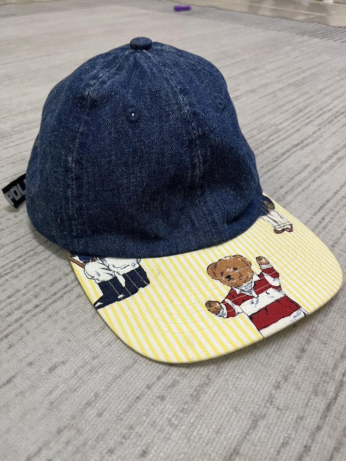 Polo Ralph Lauren Vintage 90s polo ralph lauren bear denim hat Size ONE SIZE - 2 Thumbnail