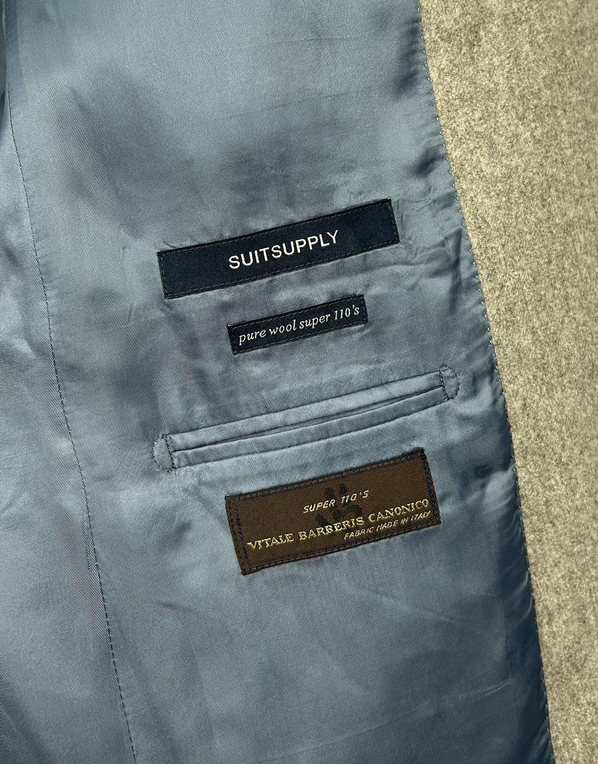 Designer × Suitsupply SUITSUPPLY Blazer Beige Vitale Barberis Canonico Wool EU52 Size 42R - 12 Thumbnail