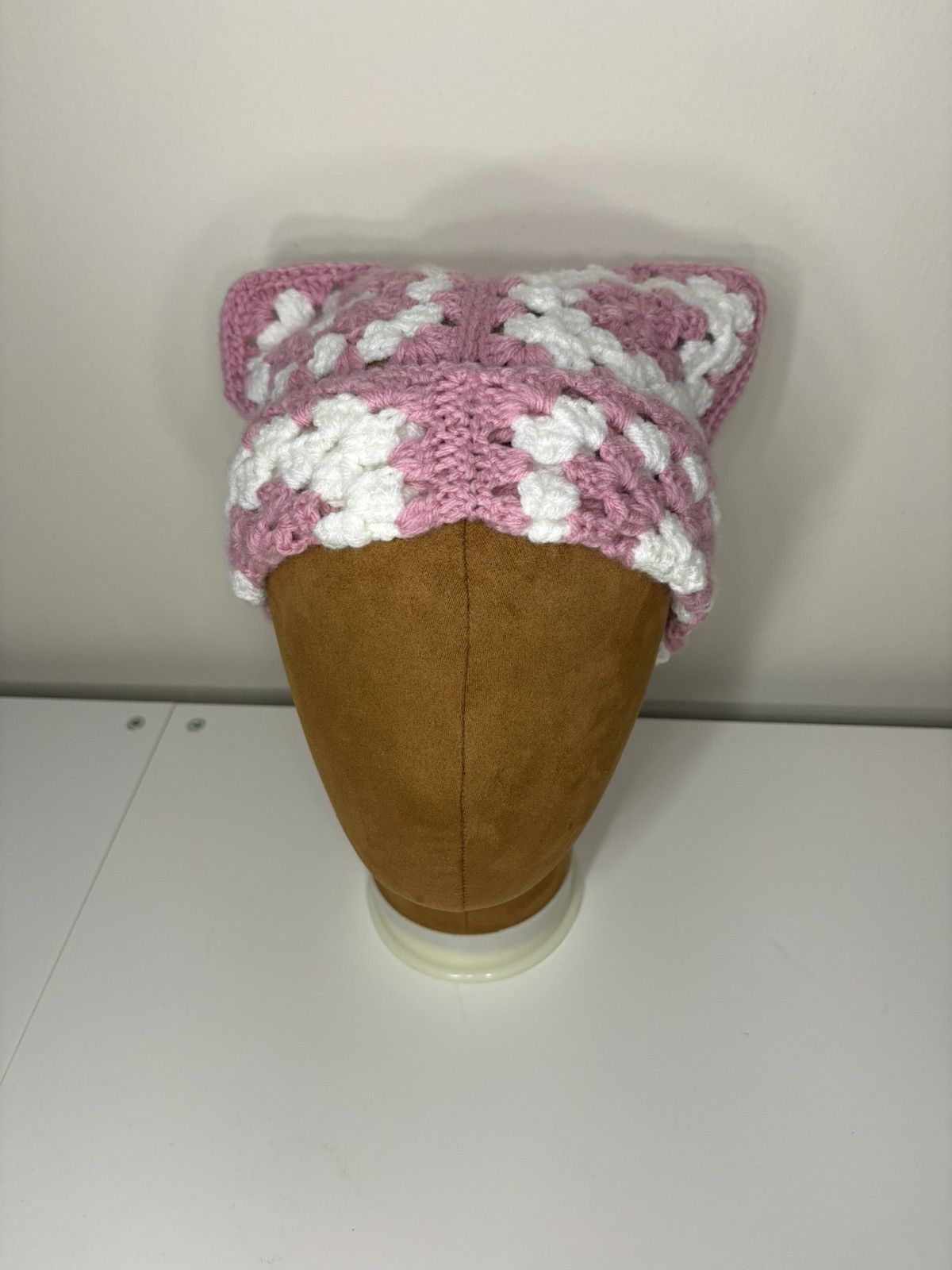 Handmade Crochet Cat Ear Hat Size ONE SIZE - 1 Preview