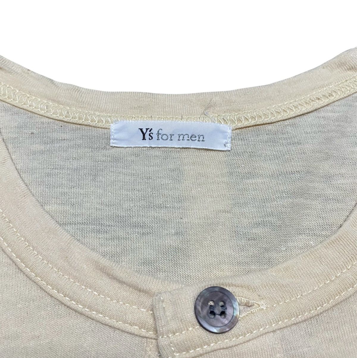 Y's for Men Rare‼️🔥Vintage Plain Y's for men Henley Neck T-Shirt Size US M / EU 48-50 / 2 - 5 Thumbnail