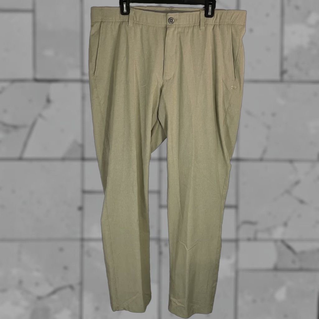 Under Armour Under Armour Pants Athletic Mens 40x32 Beige Polyester Casual Chino Style Size US 40 / EU 56 - 1 Thumbnail