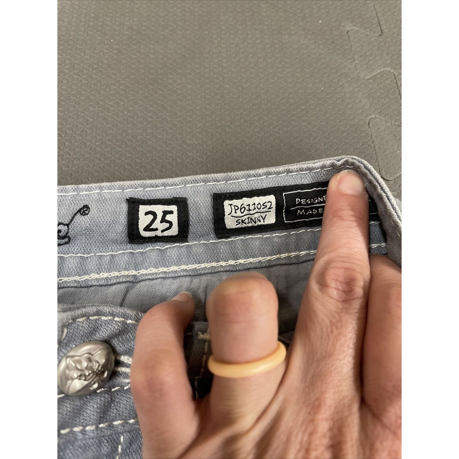 Miss Me WOMENS MISS ME JP611052 SKINNY SLATE GRAY DENIM JEANS SZ 25 Size 25" / US 0 / IT 36 - 3 Thumbnail