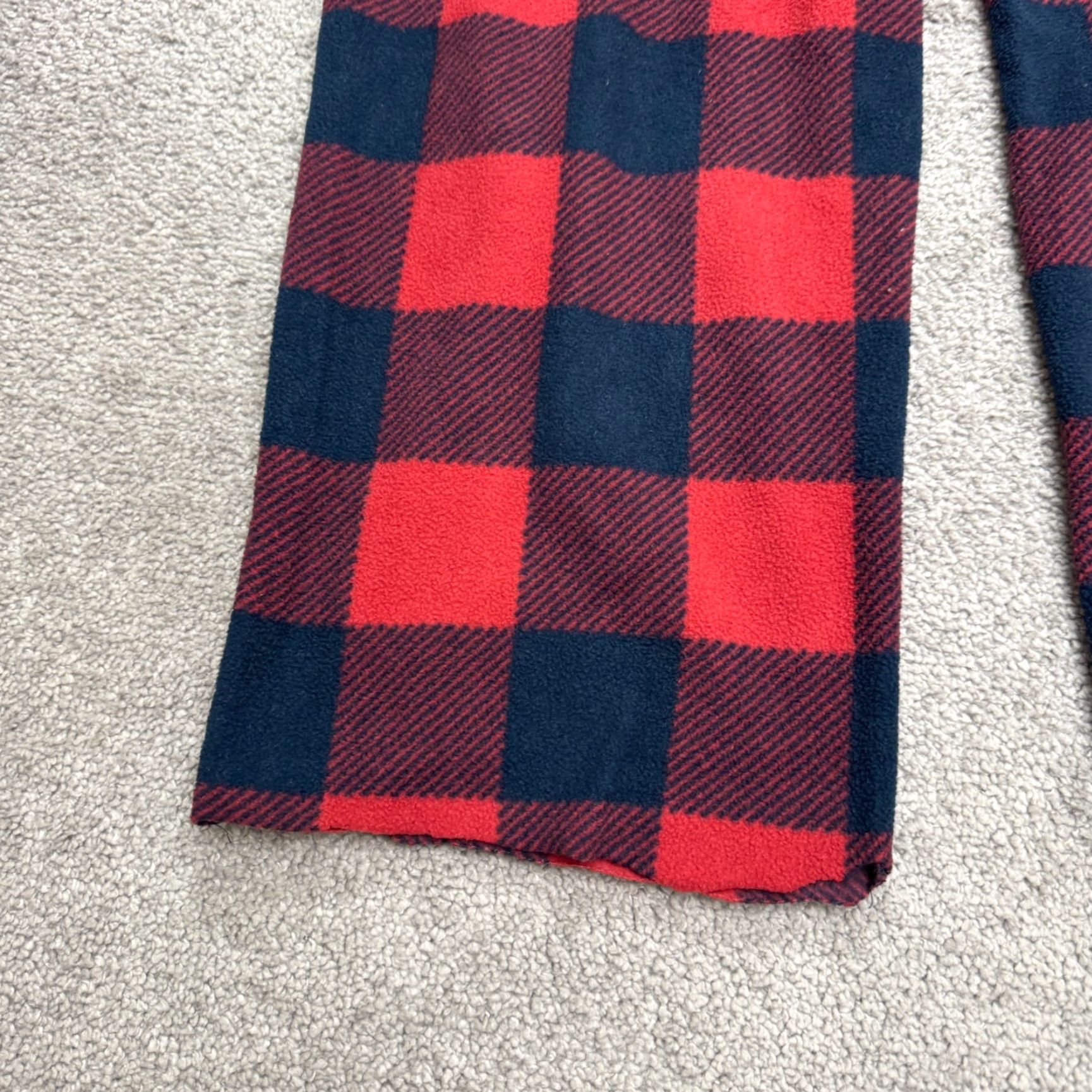 Vintage Goodfellow & Co Pajama Pants Mens M Red Plaid Lounge Tartan Fleece 100% Polyester Drawstring Christmas Holiday Seasonal Classic Size US 31 - 3 Thumbnail