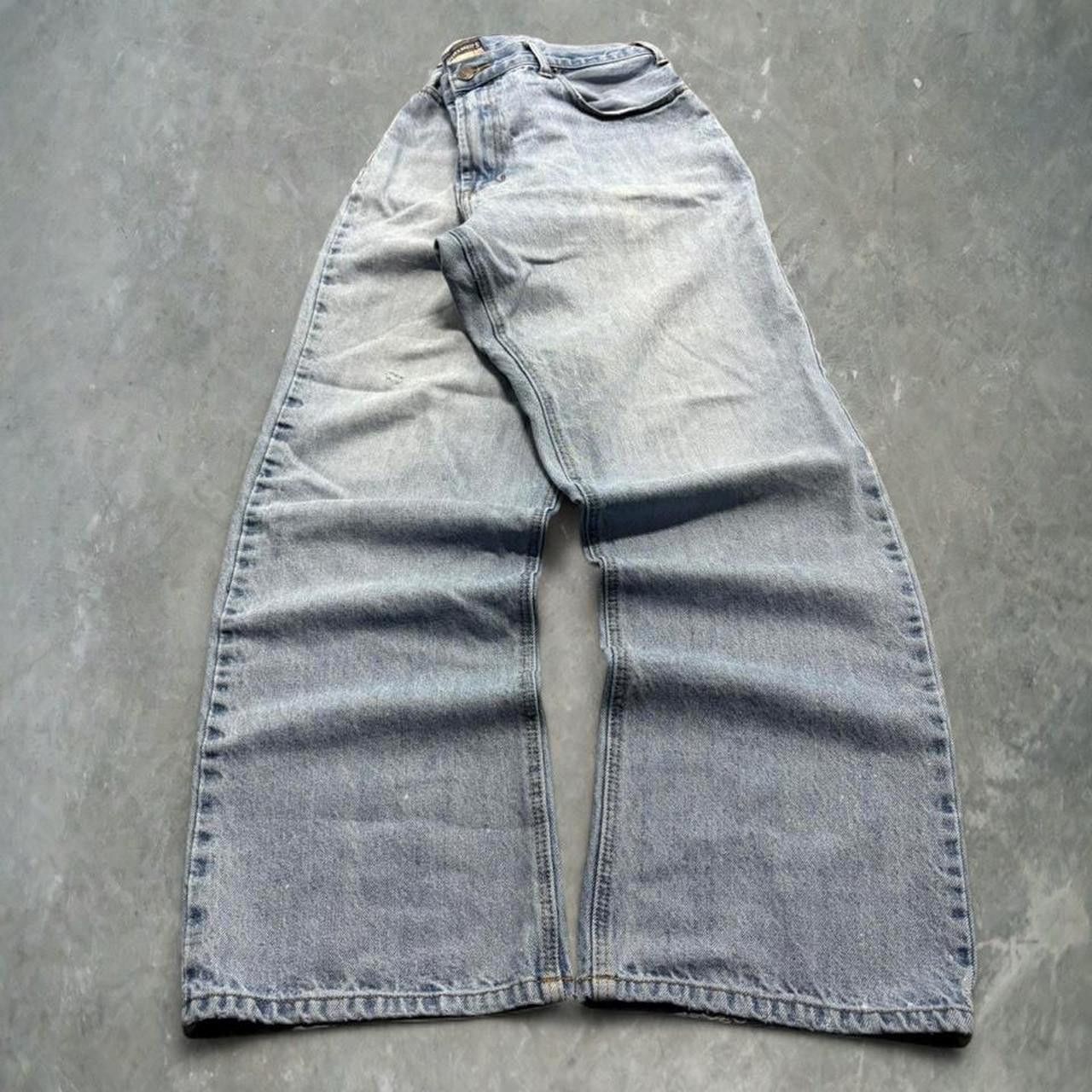 Vintage Crazy Vintage Y2K/2000s Super Baggy Skater Style Steve and Barrys Light Wash Denim Jeans! Size US 36 / EU 52 - 3 Thumbnail