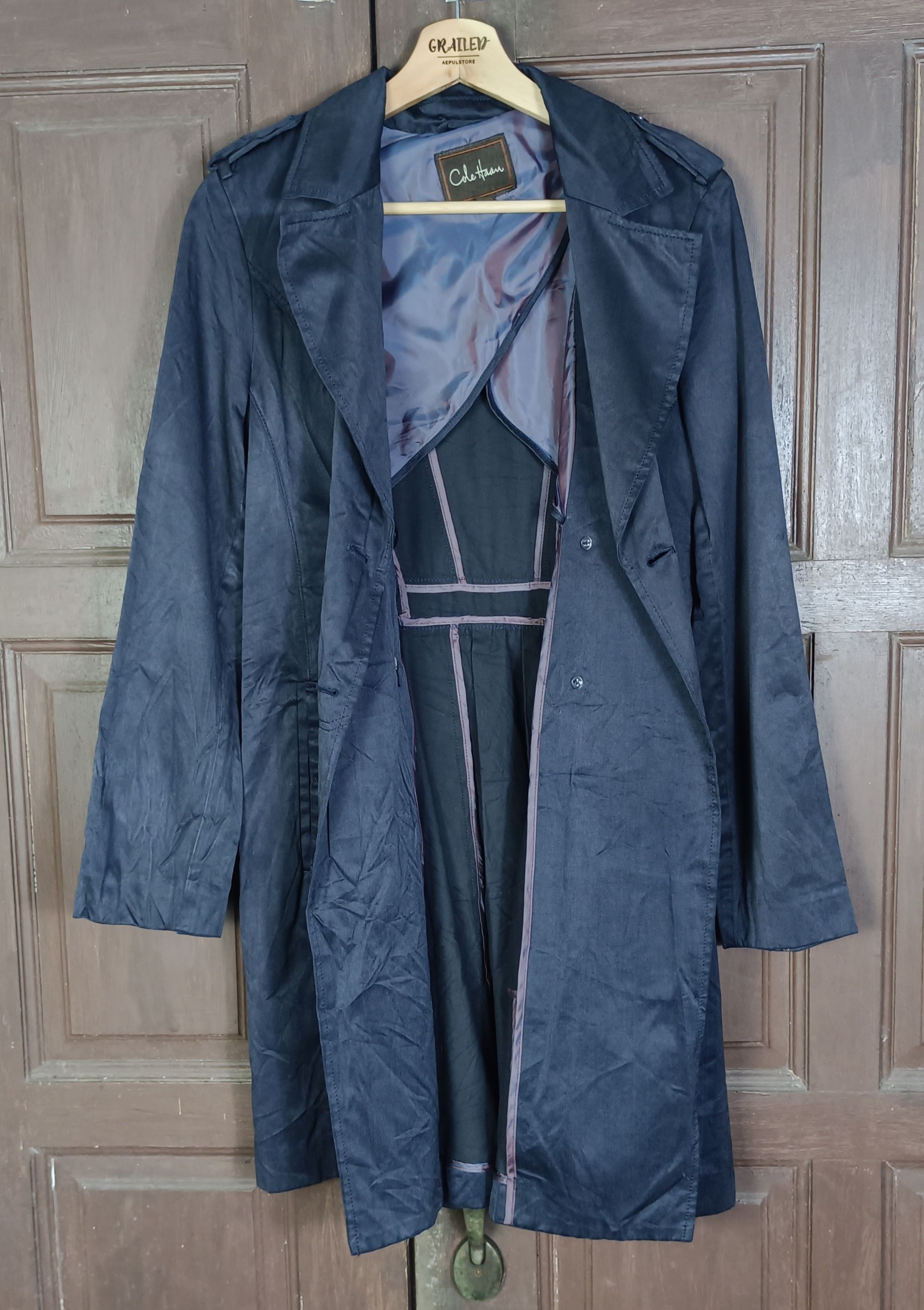 Cole Haan Vintage🔥Cole Haan Double Breast Trench Coat Size S / US 4 / IT 40 - 3 Thumbnail