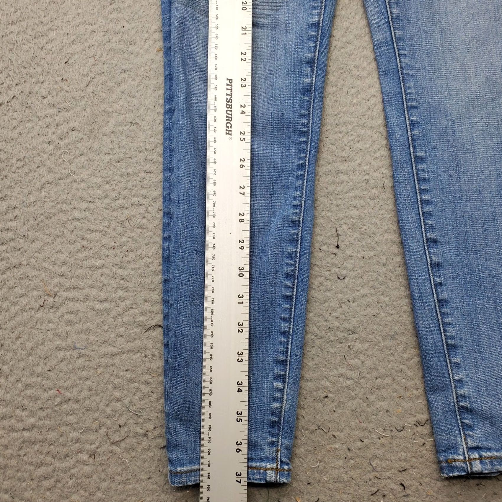 J.Crew J.Crew Jeans Womens 29 Blue Denim High-Rise Toothpick Skinny Jeans Button Fly Size 29" - 3 Thumbnail
