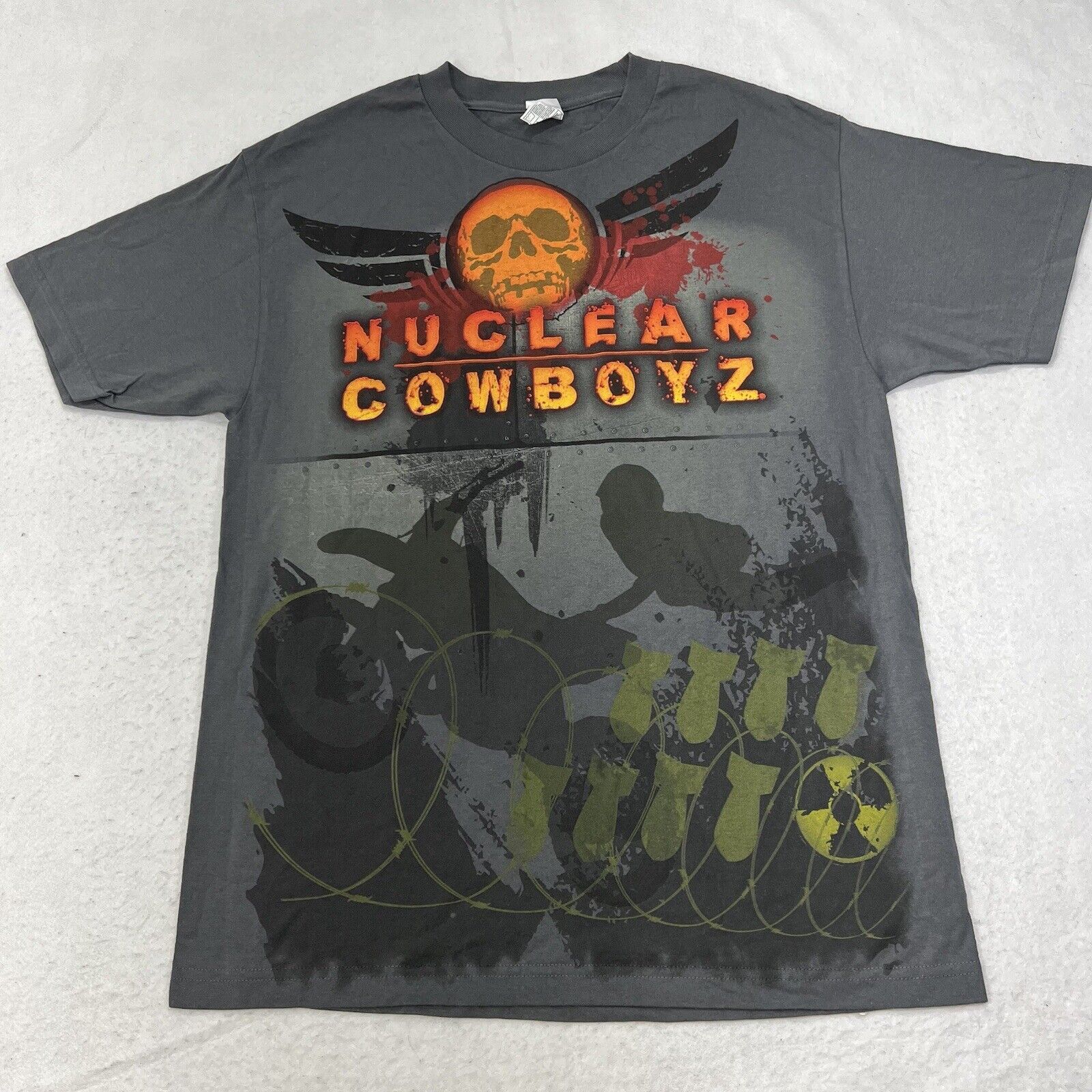 Alstyle Vintage Nuclear Cowboyz BMX Biking Show Graphic T Shirt Size US L / EU 52-54 / 3 - 1 Thumbnail