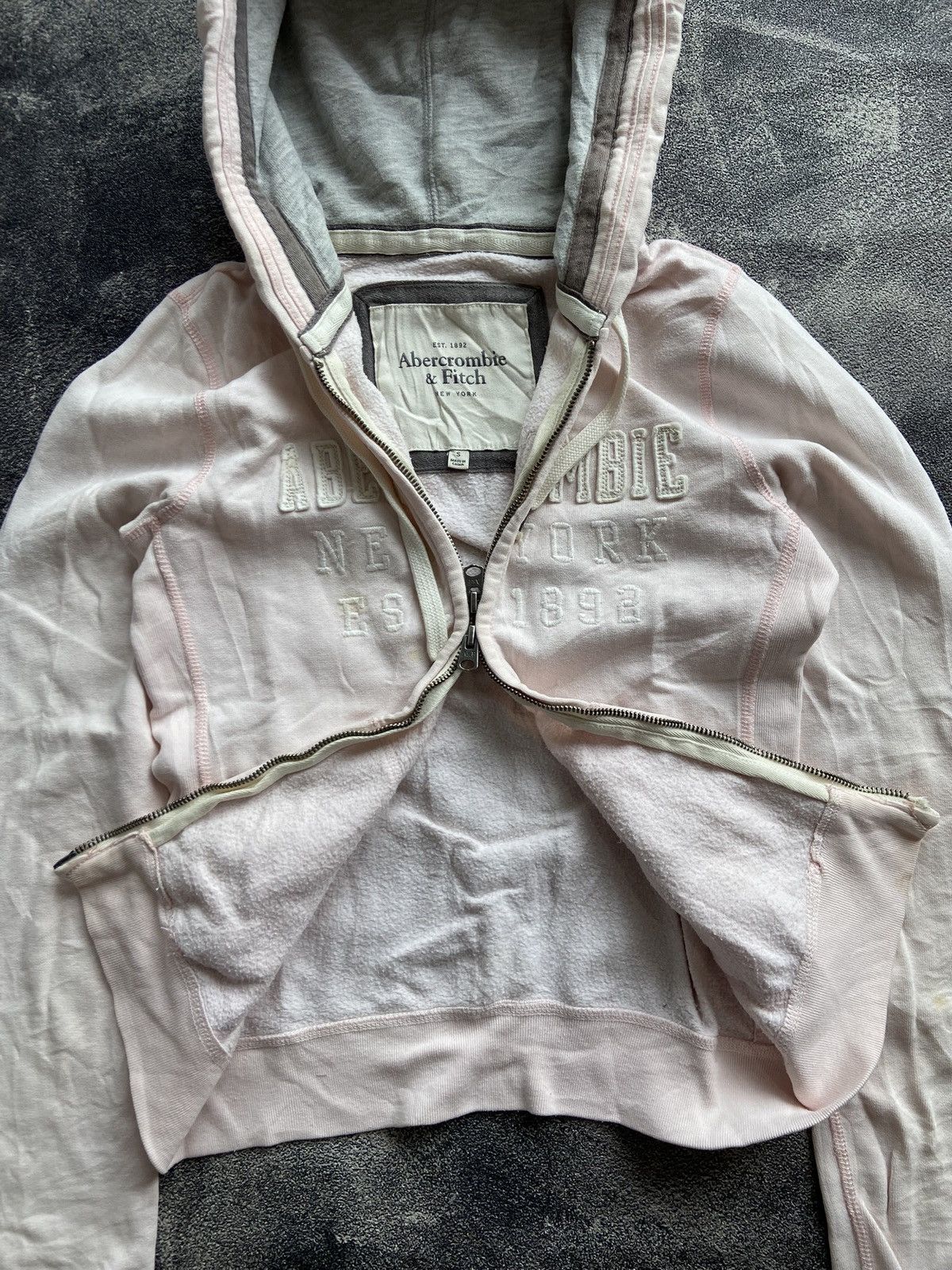 Abercrombie & Fitch Y2K Abercrombie and Fitch Cropped Hoodie Japanese LGB Style Size S / US 4 / IT 40 - 7 Thumbnail