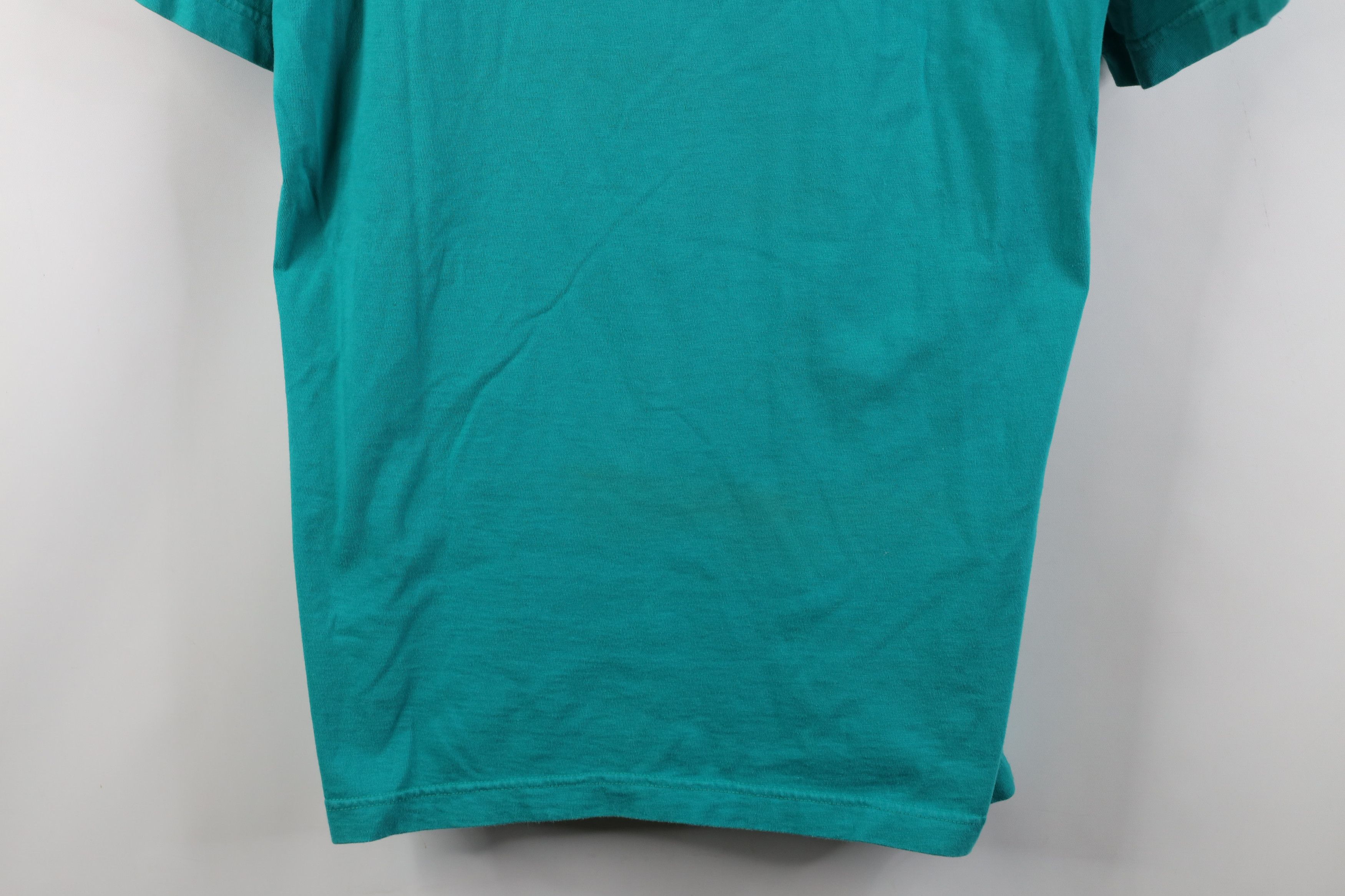 Hanes Vintage 90s Hanes Heavyweight Cotton Henley T-Shirt Teal Size US XL / EU 56 / 4 - 3 Thumbnail