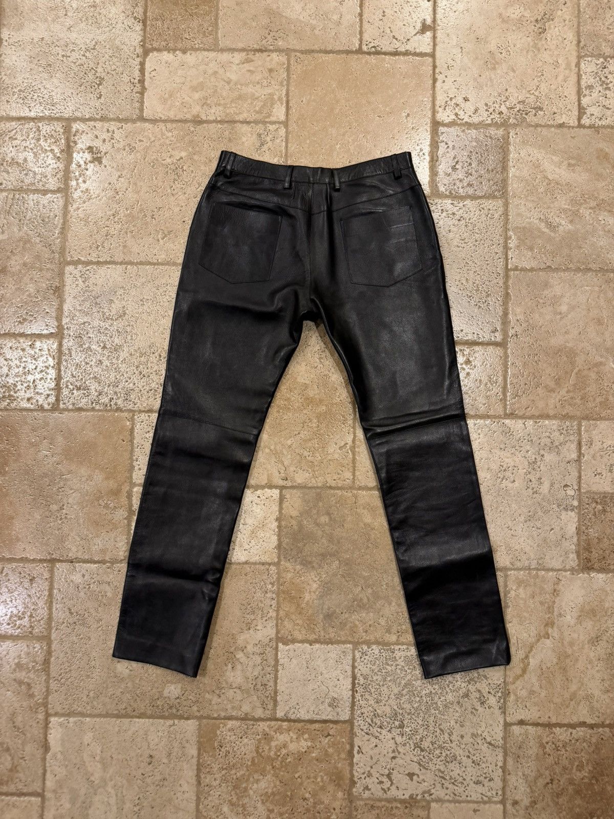 Prada Prada Vintage Dark Brown Leather Moto Pants Size US 32 / EU 48 - 10 Thumbnail