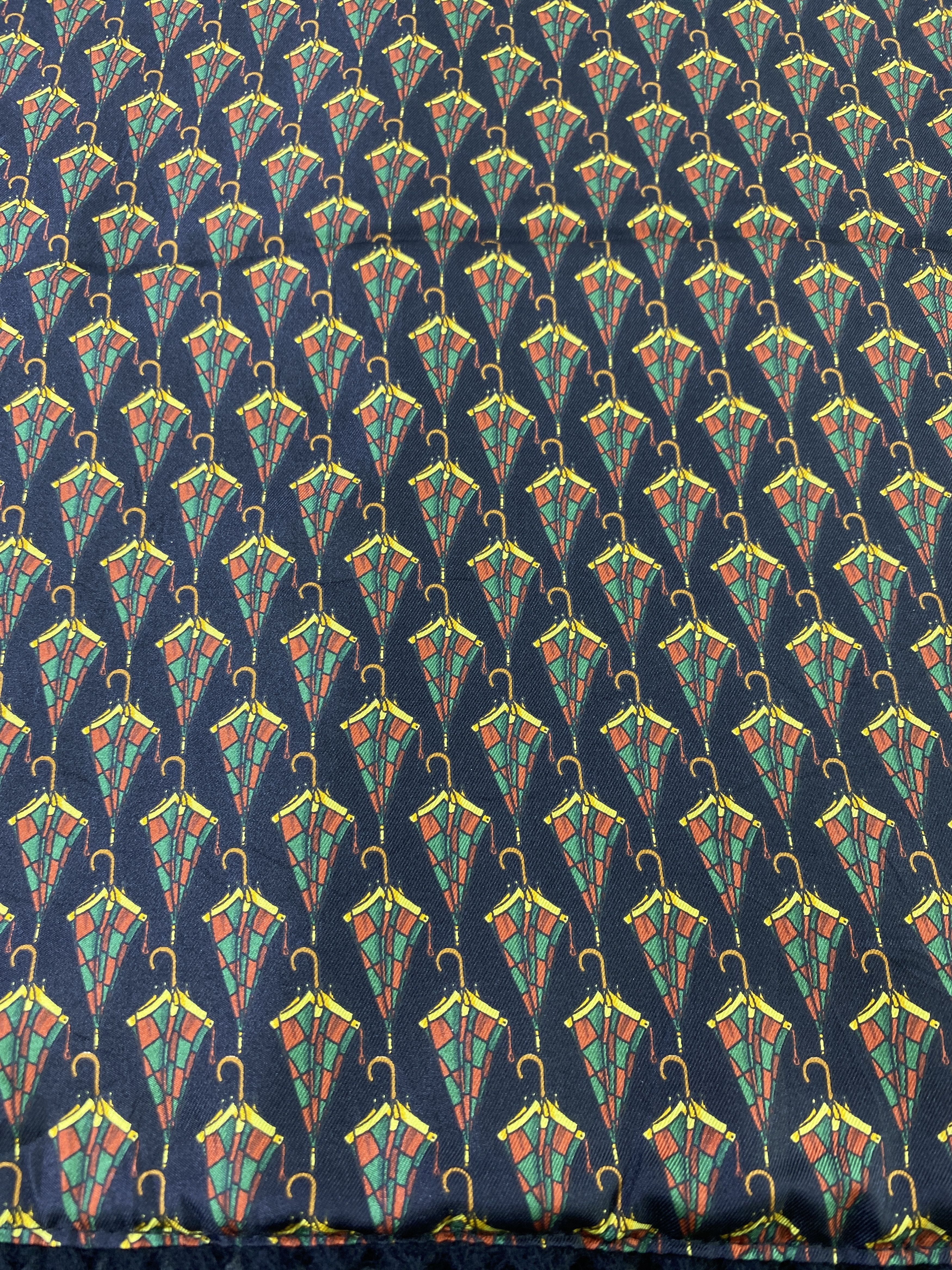 Designer Umbrella Design Silk & Wool Scarf / Muffler / Neckwear -T978 Size ONE SIZE - 5 Thumbnail
