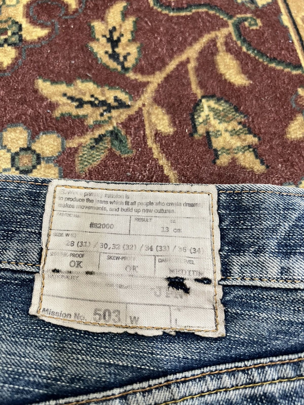 Edwin Vintage Edwin 503 Mud Wash Distress Jean Size US 37 - 10 Thumbnail