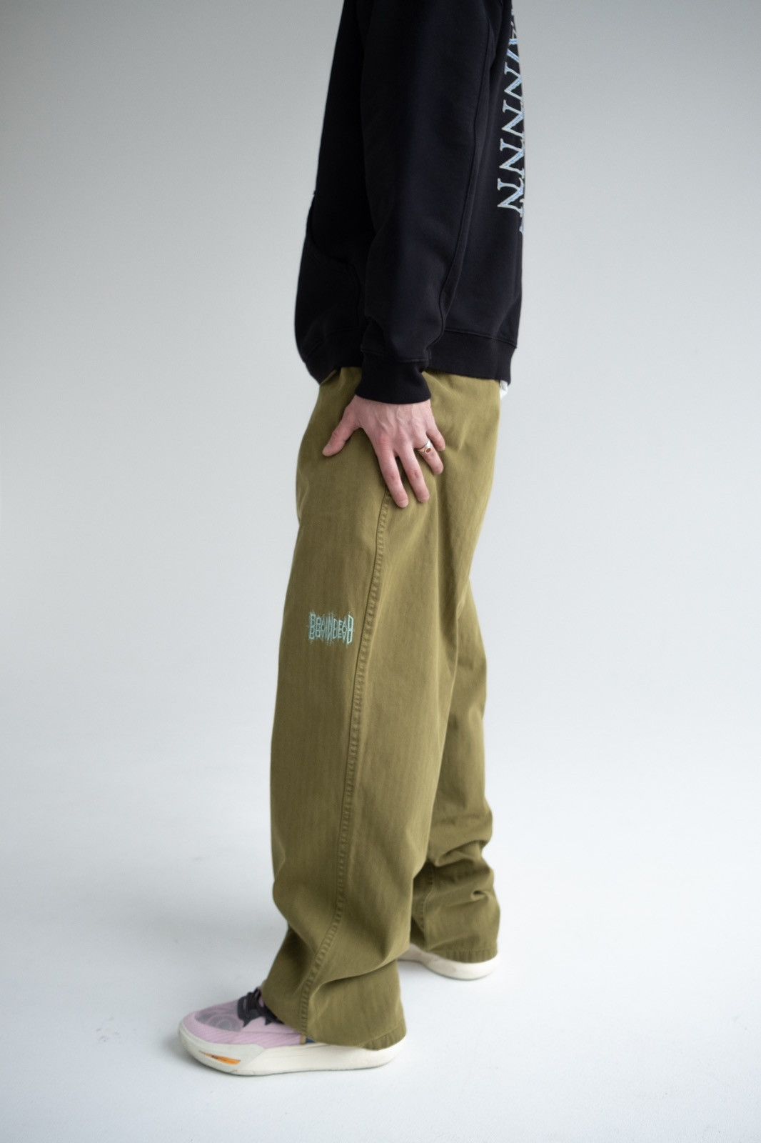 Brain Dead Livewire Pigment Dyed Herringbone Pants Size US 36 / EU 52 - 6 Thumbnail
