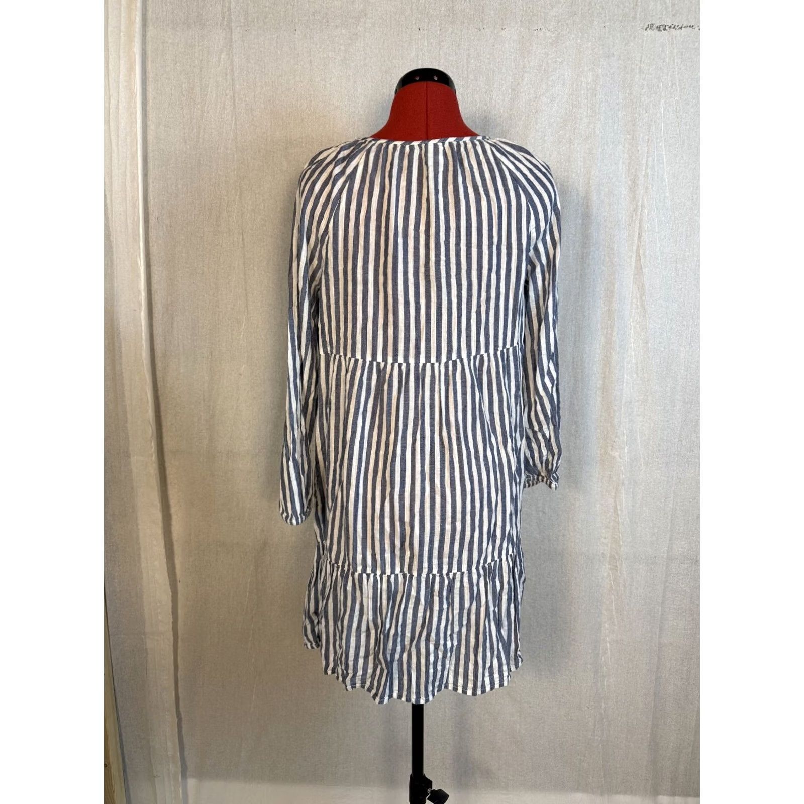 Old Navy Old Navy Womens Nautical Striped Midi Swing Shirt Dress Size S F422 Size S / US 4 / IT 40 - 4 Thumbnail