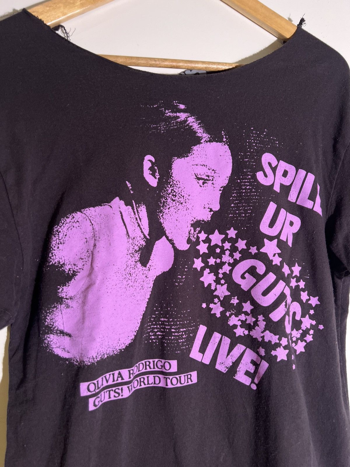 Band Tees Olivia Rodrigo Guts World Tour Singer Artist Distressed Tee Size US XS / EU 42 / 0 - 3 Thumbnail