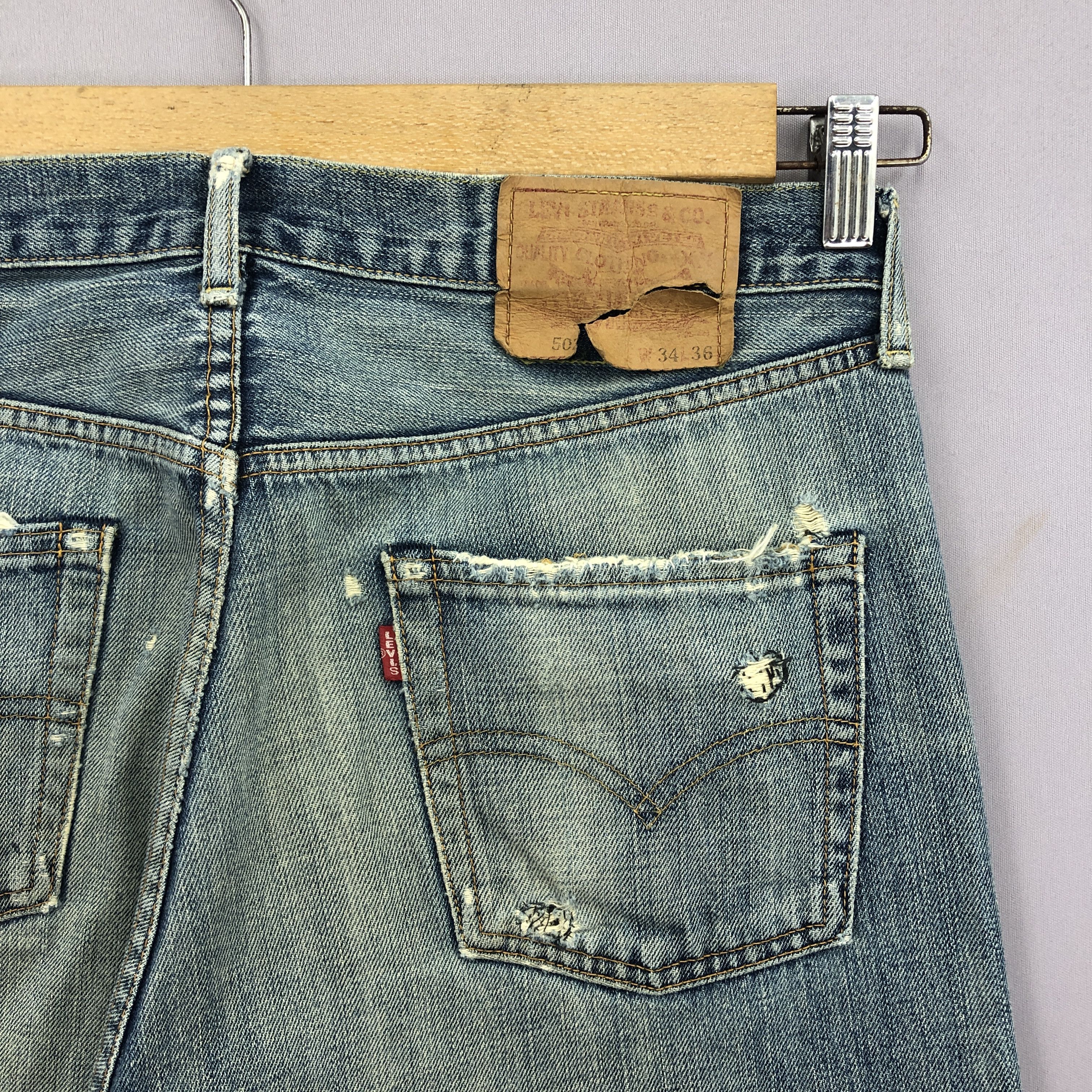 Levi's Vintage Levis Selvedge Jeans Levi's Redline Mud Wash Denim Size US 32 / EU 48 - 5 Thumbnail