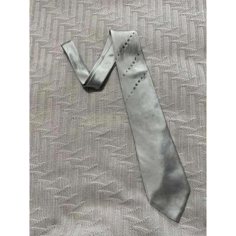 Valentino Valentino silver rhinestone Italian silk tie Size ONE SIZE - 1 Thumbnail