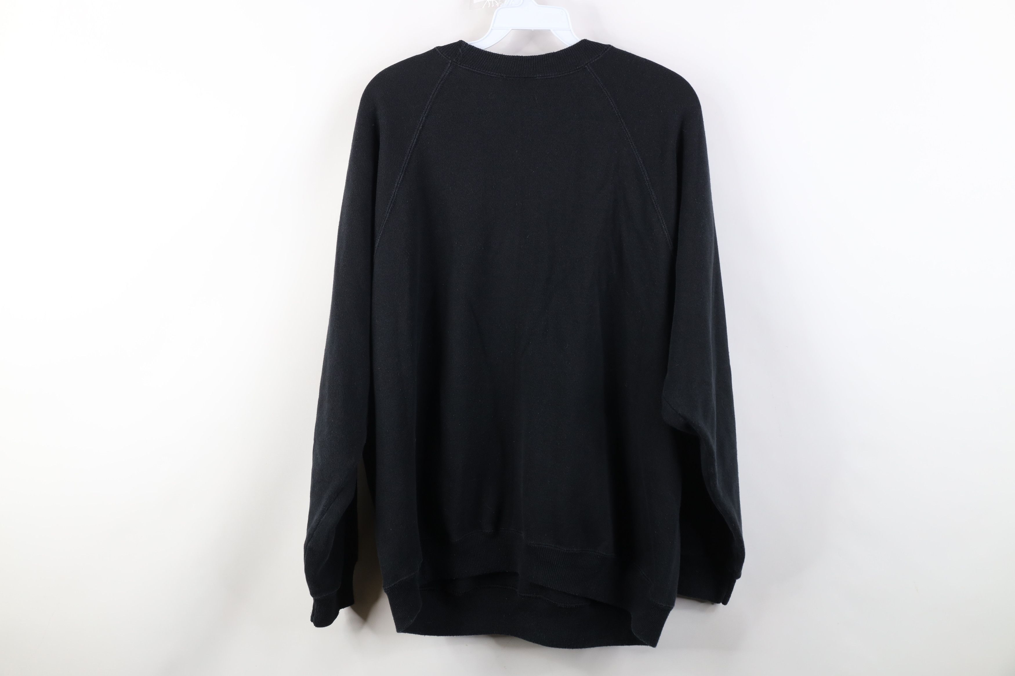 Vintage Vintage 90s Streetwear Raglan Crewneck Sweatshirt Black Size US L / EU 52-54 / 3 - 10 Thumbnail