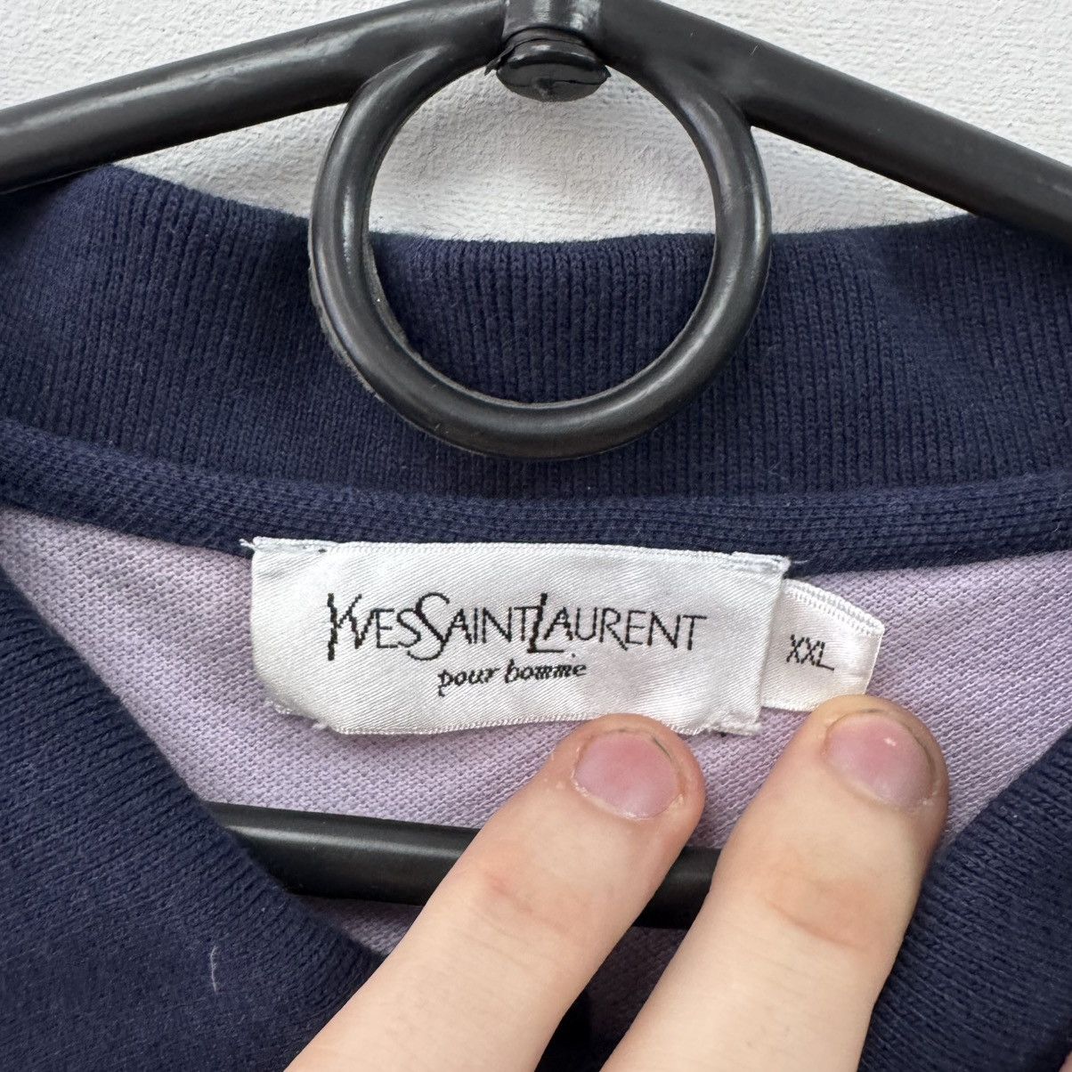 Vintage Vintage YSL Yves Saint Lauren Polo Shirt Big Logo Size US XXL / EU 58 / 5 - 4 Thumbnail