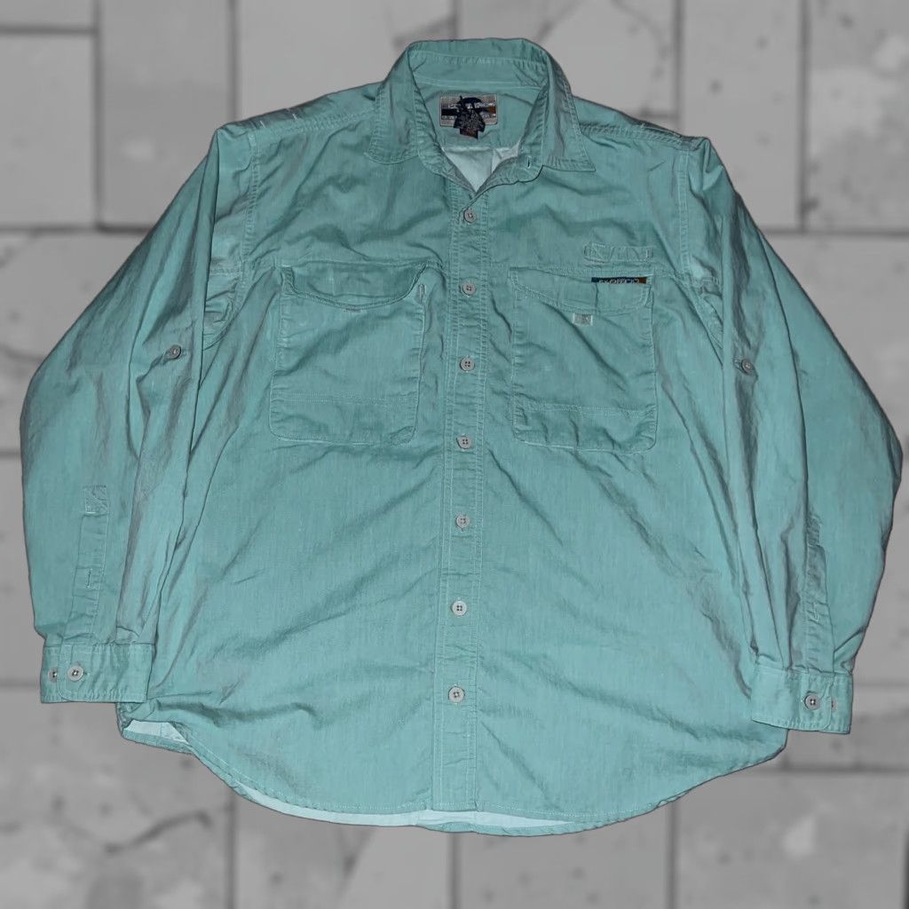 ExOfficio Exofficio Adventure Travel Green Button Fishing Shirt Mens Size L Size US L / EU 52-54 / 3 - 1 Thumbnail