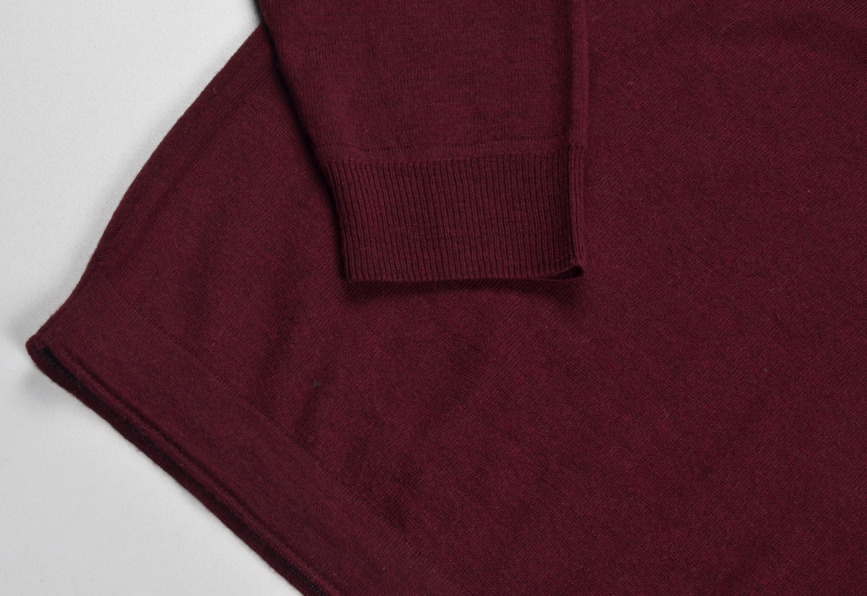 Baldessarini Baldessarini 100% Wool Burgundy Soft Turtleneck Sweater Size US M / EU 48-50 / 2 - 3 Thumbnail