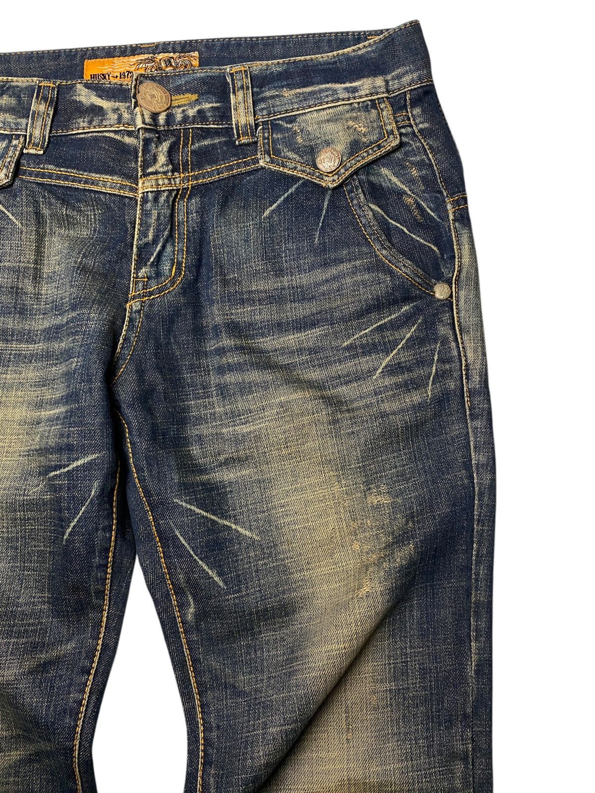 If Six Was Nine 2000's Husky Mudwash Clawmark 2 Style Jeans Size US 31 - 7 Thumbnail