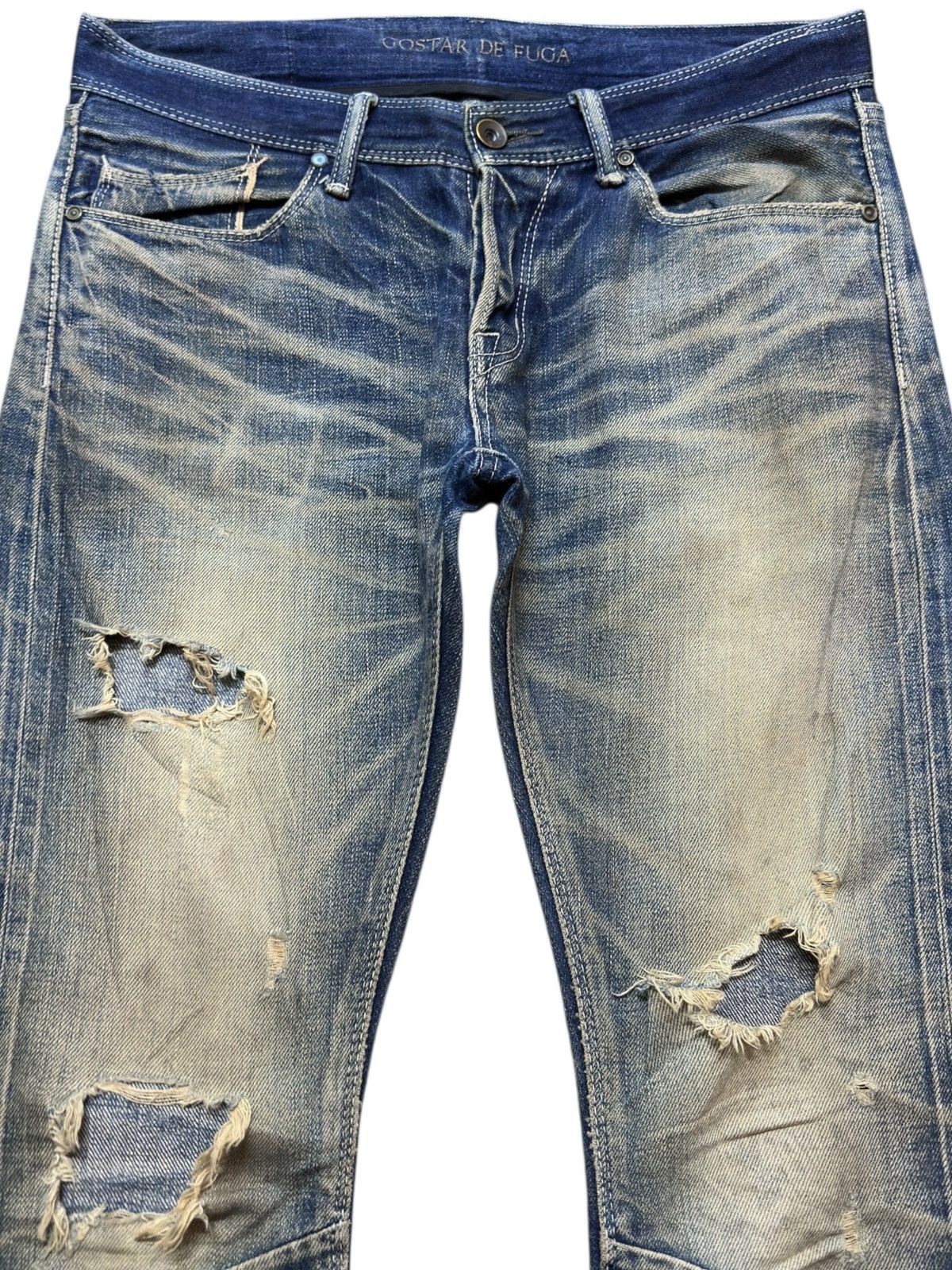 GOSTAR DE FUGA Vintage Gostar Defuga SelvedgeCurve Leg Mudwash Denim Size US 31 - 2 Thumbnail