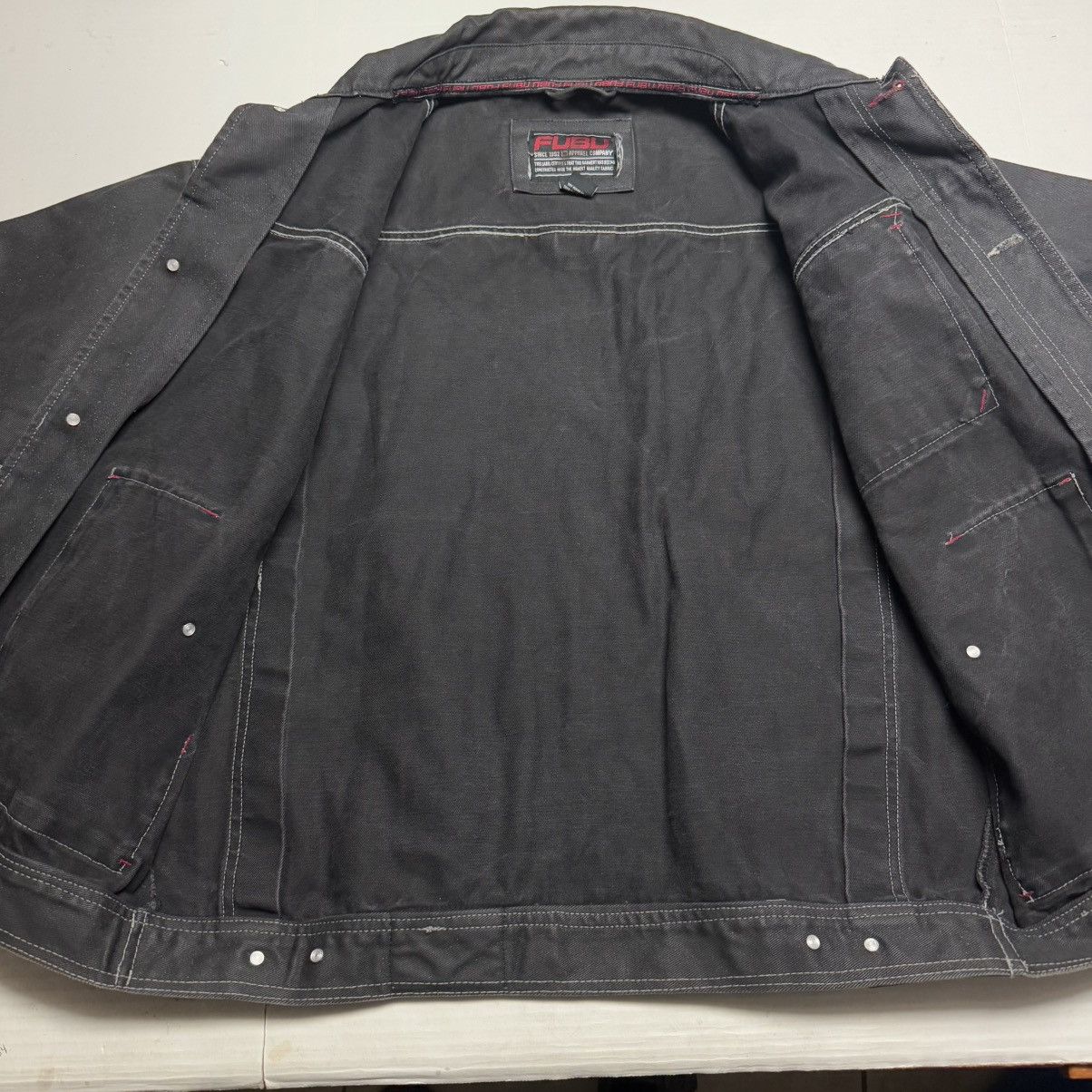 Fubu Vintage FUBU Denim Trucker Jean Jacket in Black Size: XL Size US XL / EU 56 / 4 - 6 Thumbnail