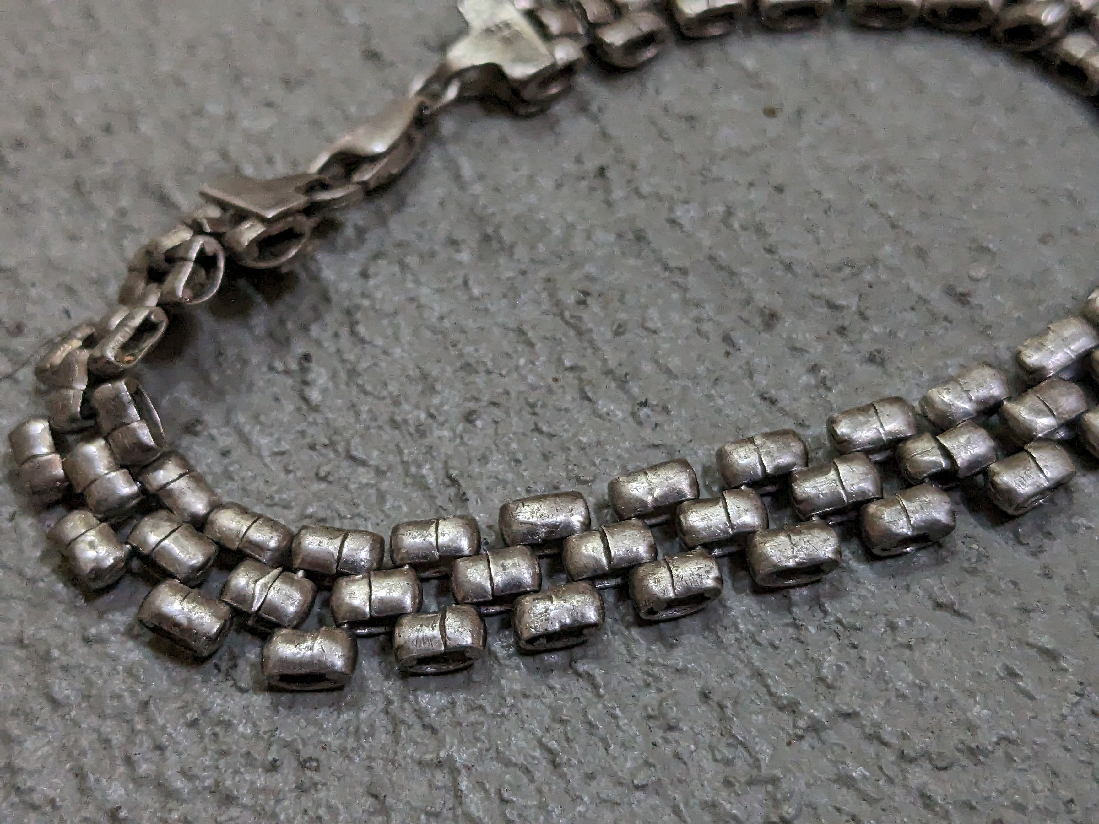 Jewelry Vintage Sterling Silver Bracelet Panther Chain Link 7.25" Size ONE SIZE - 9 Thumbnail
