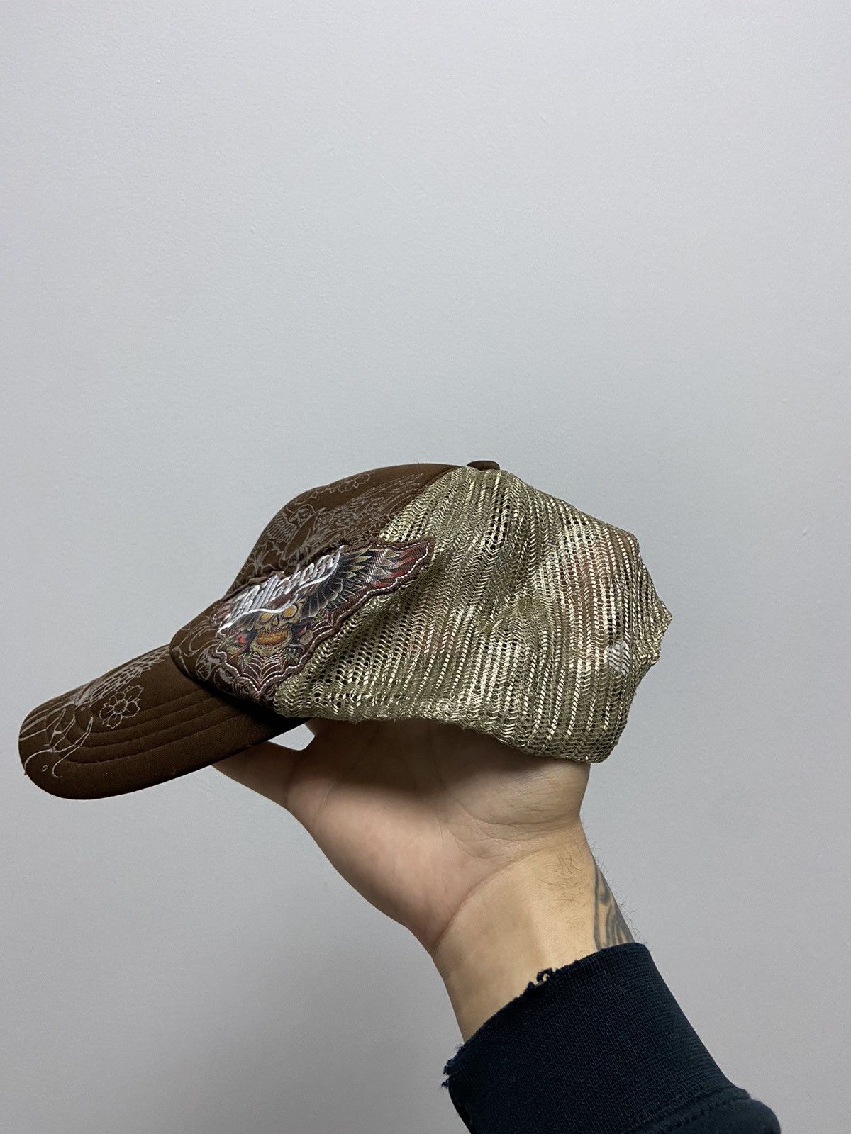 Billabong Billabong Vintage Print Small Logo Cap Skate Grid Skull 💀 Size ONE SIZE - 2 Thumbnail