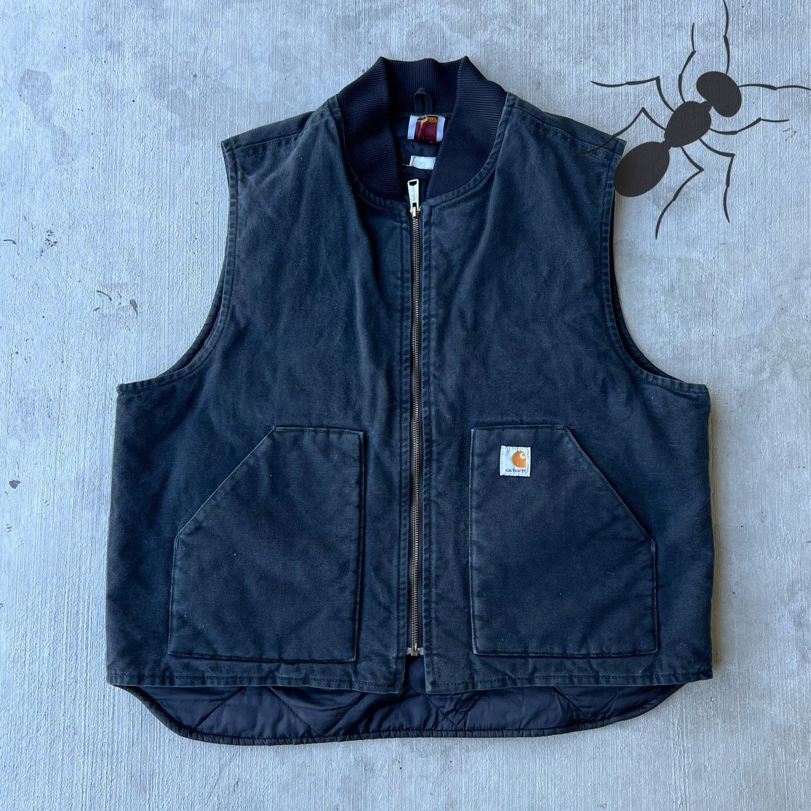 Carhartt × Vintage Carhartt faded black work wear vest Size US XXL / EU 58 / 5 - 1 Thumbnail